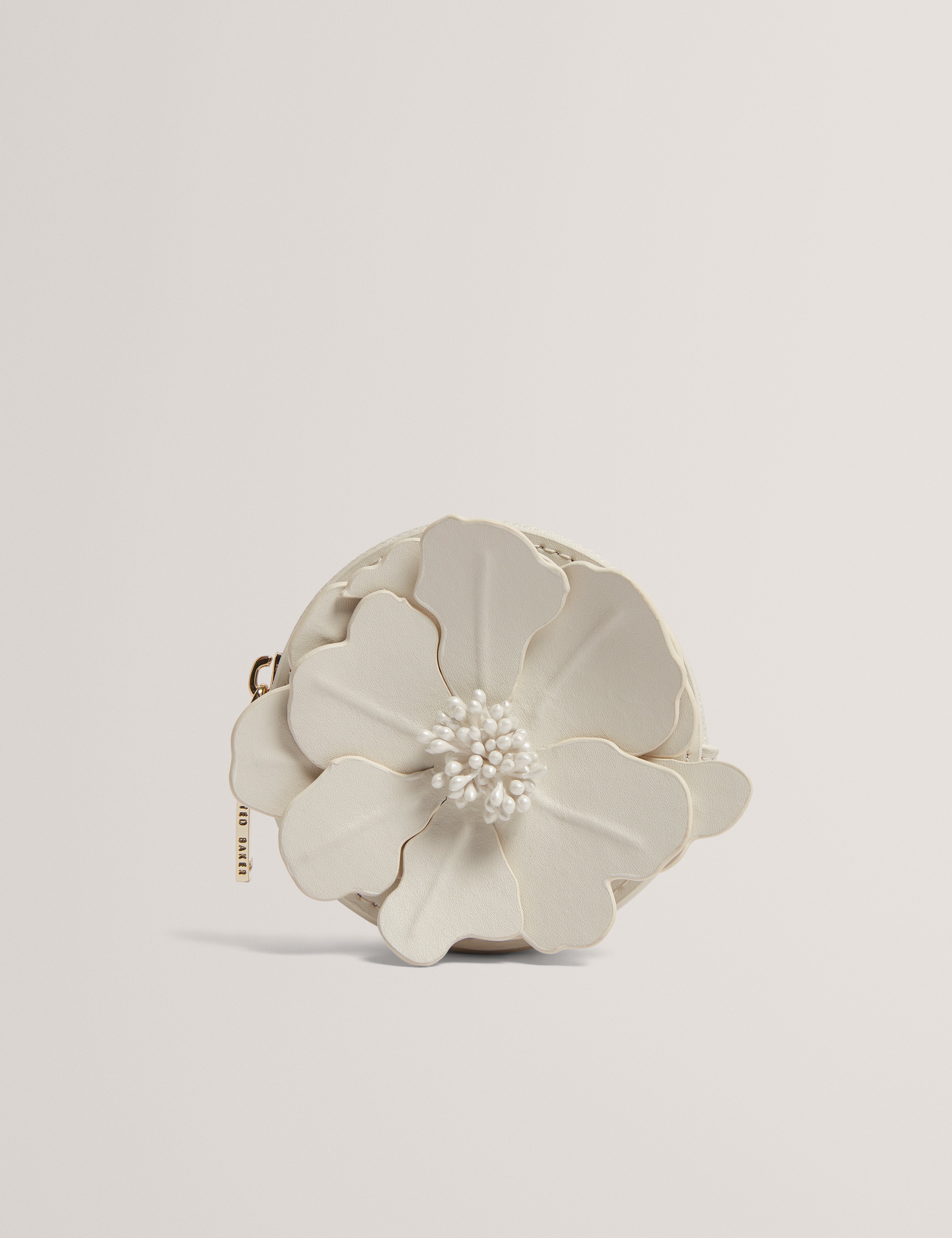 Florico Flower Coin Purse Ivory