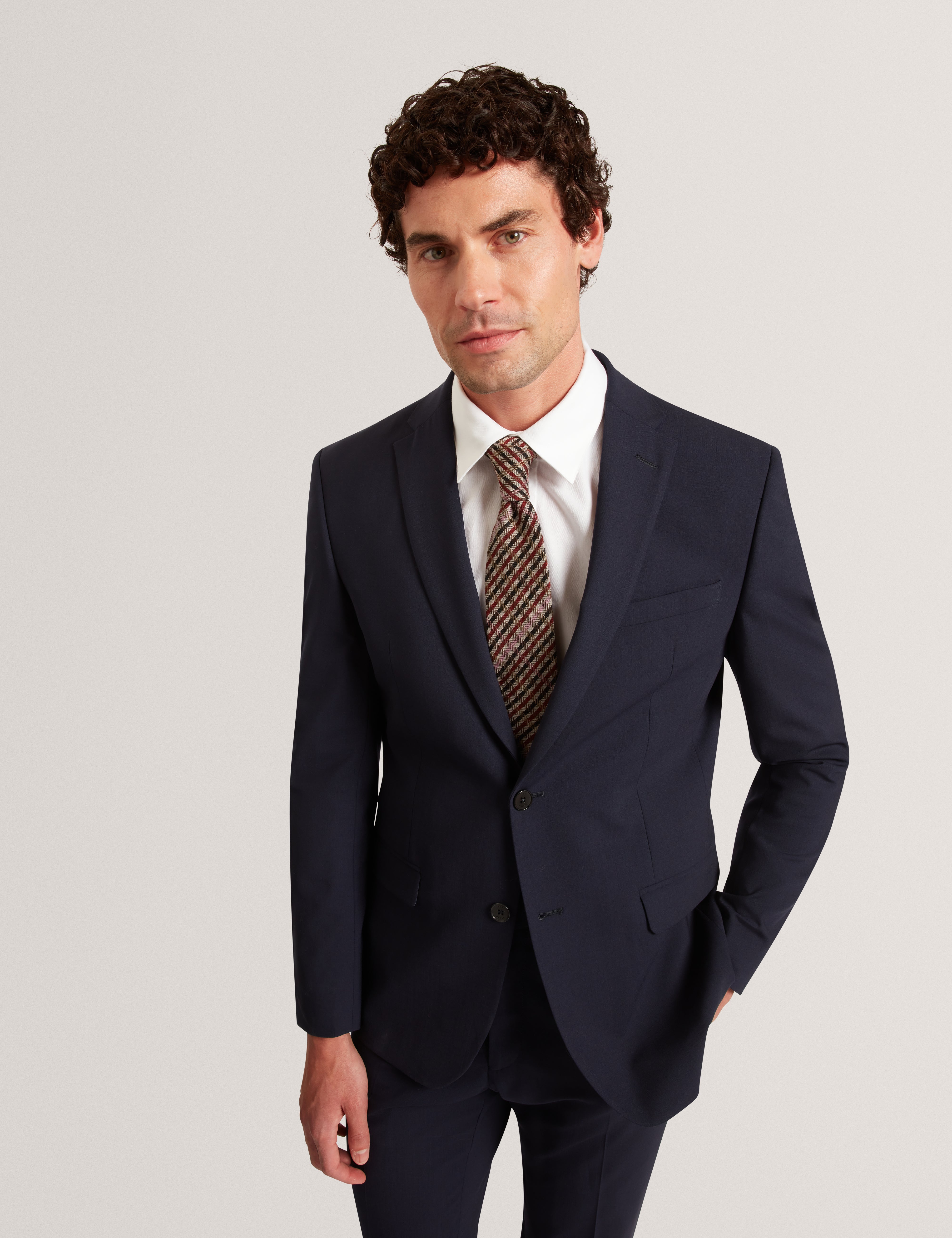 Nnichol Woven Check Silk Tie Tan