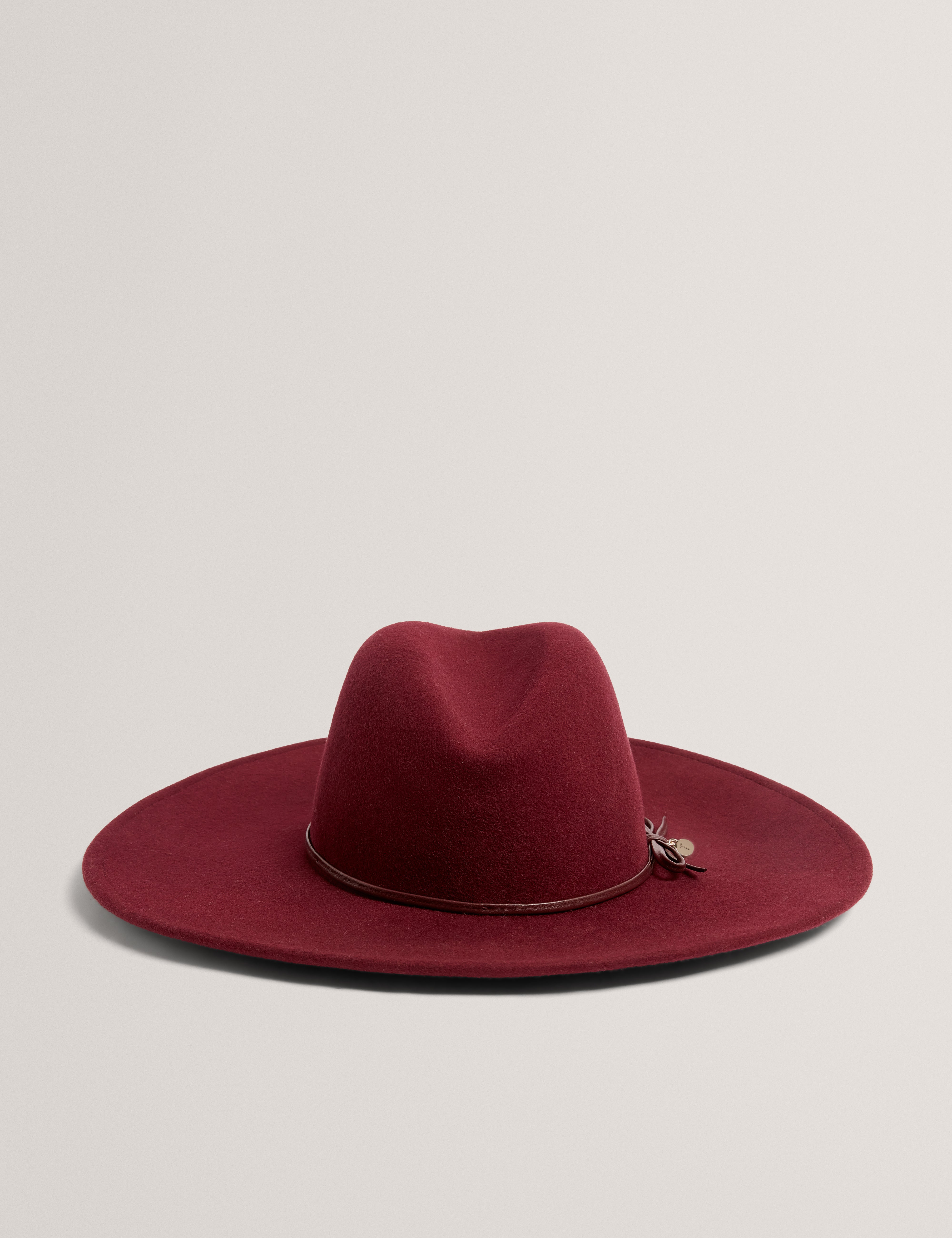 Heetar Felt Fedora Detail Bow Oxblood