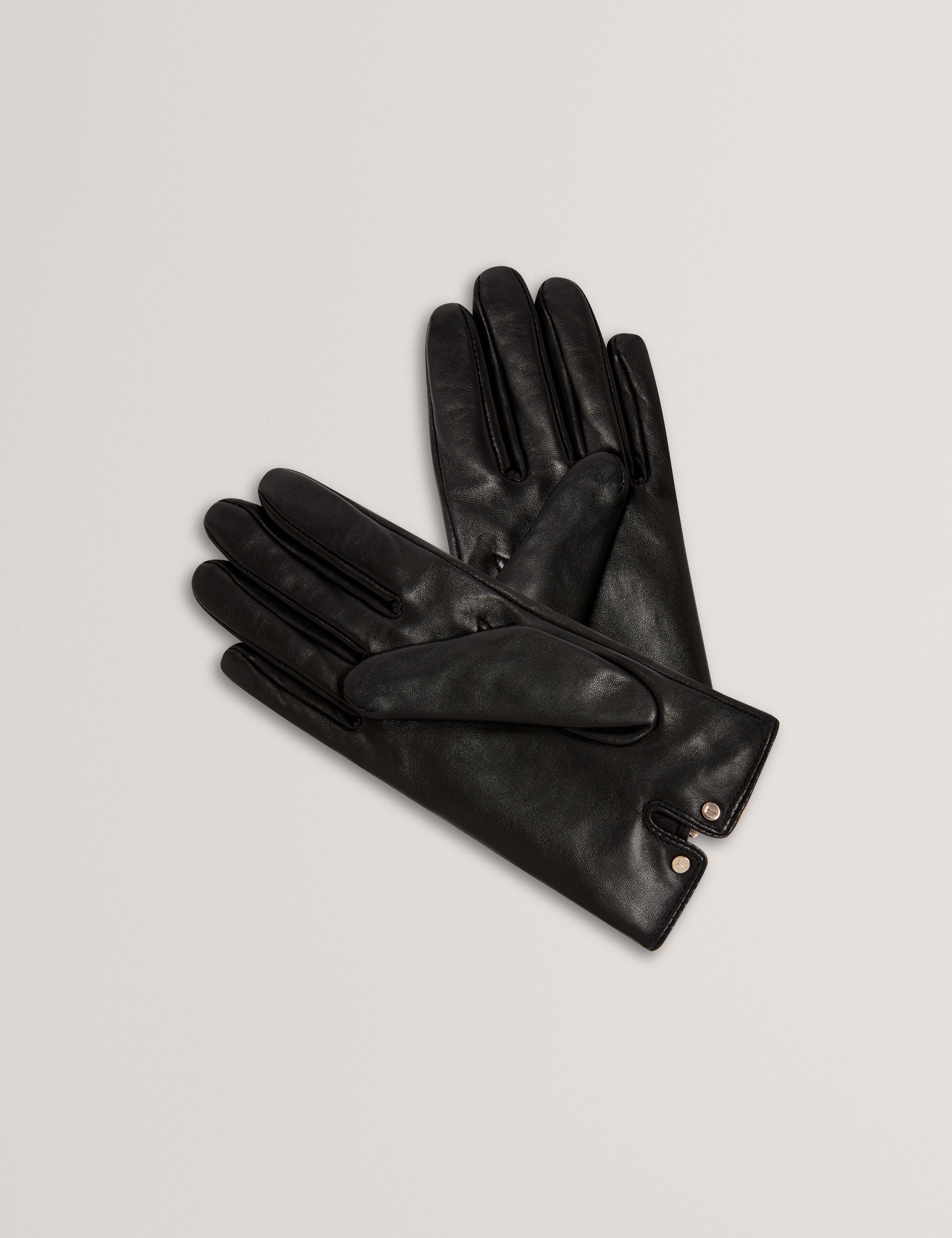 Rennah Bow Detail Biker Gloves Black