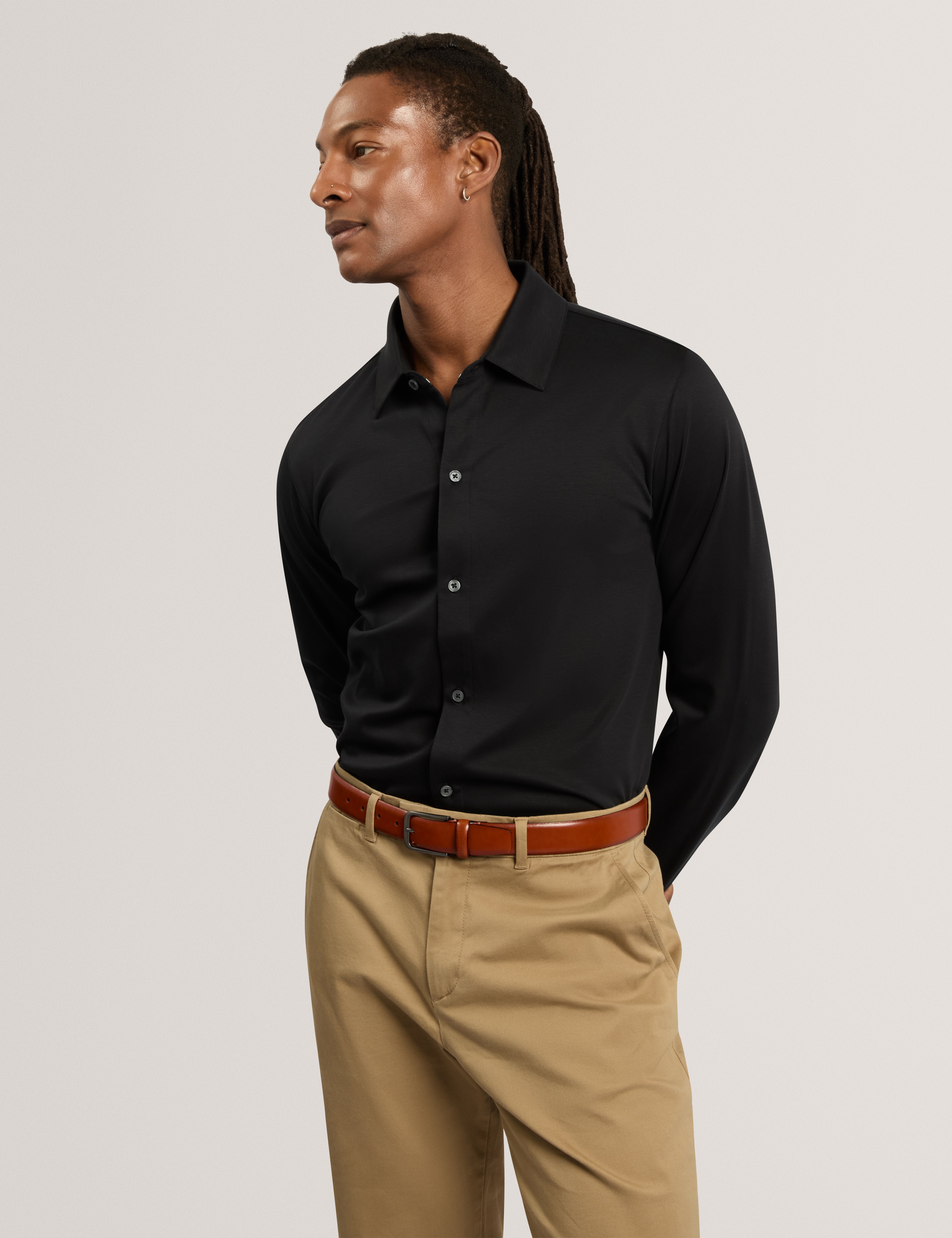 Aiman Burnished Leather Belt Tan
