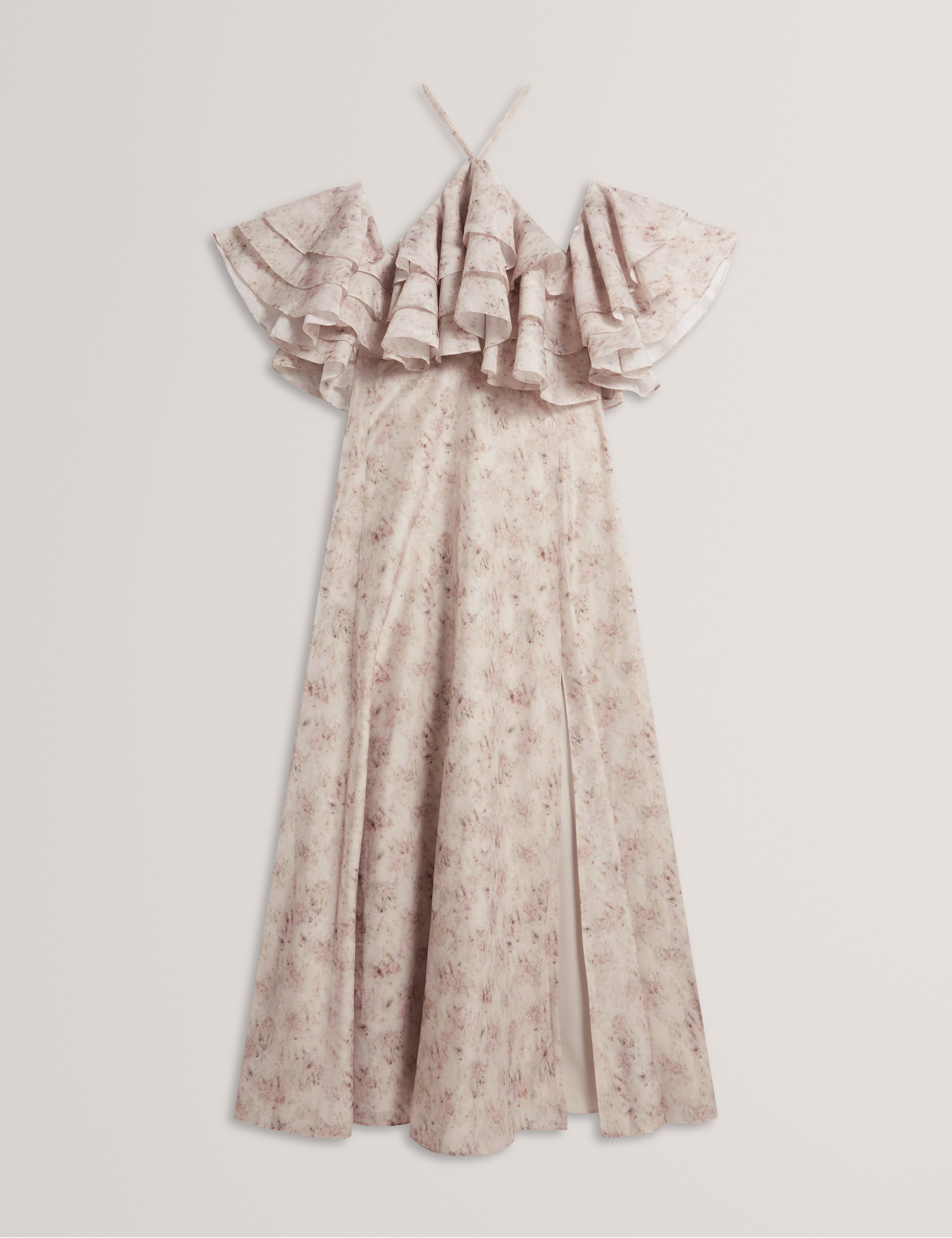 Ceylia Ruffle Maxi Dress Ivory