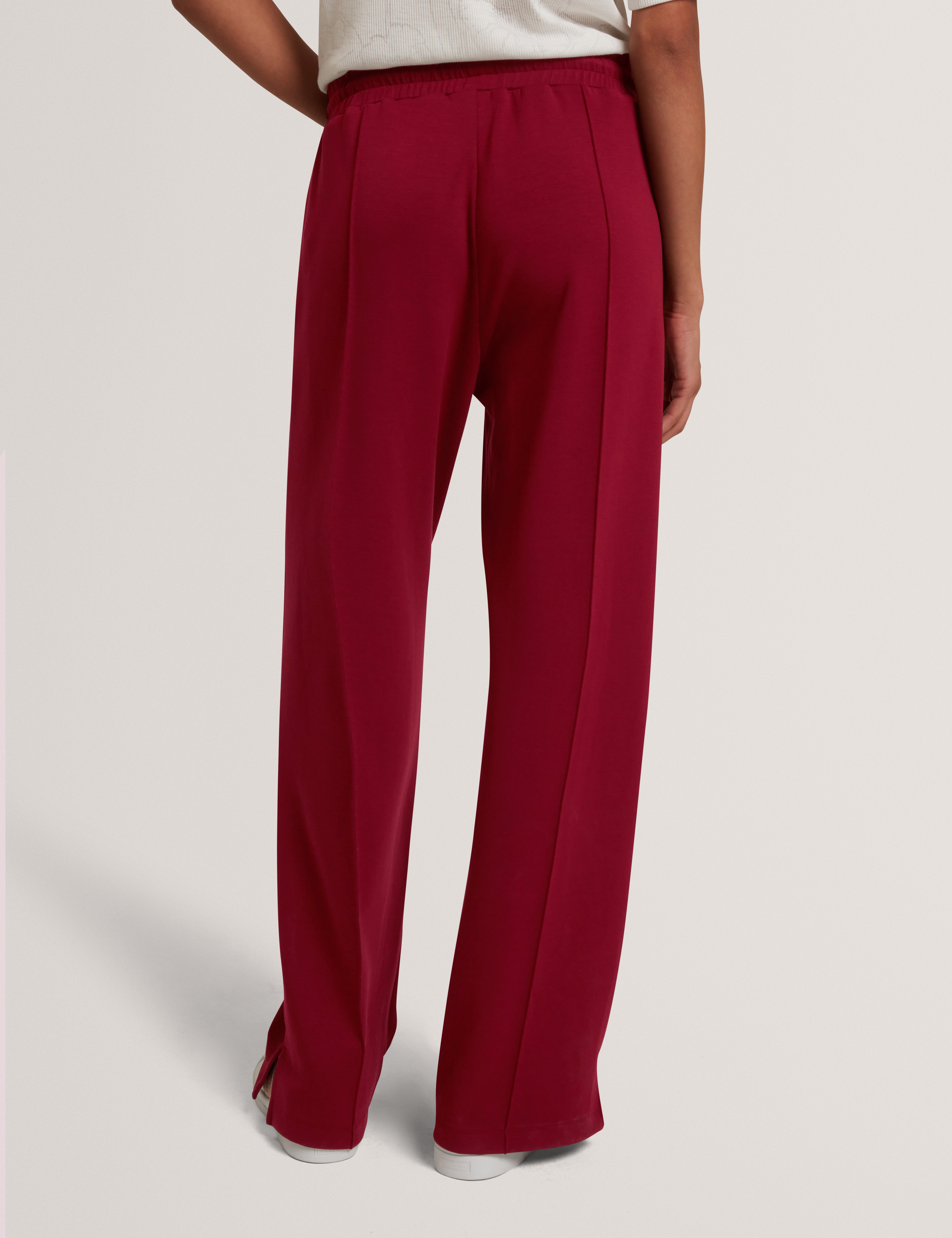 Nowelll Cupro Split Hem Jogger Maroon