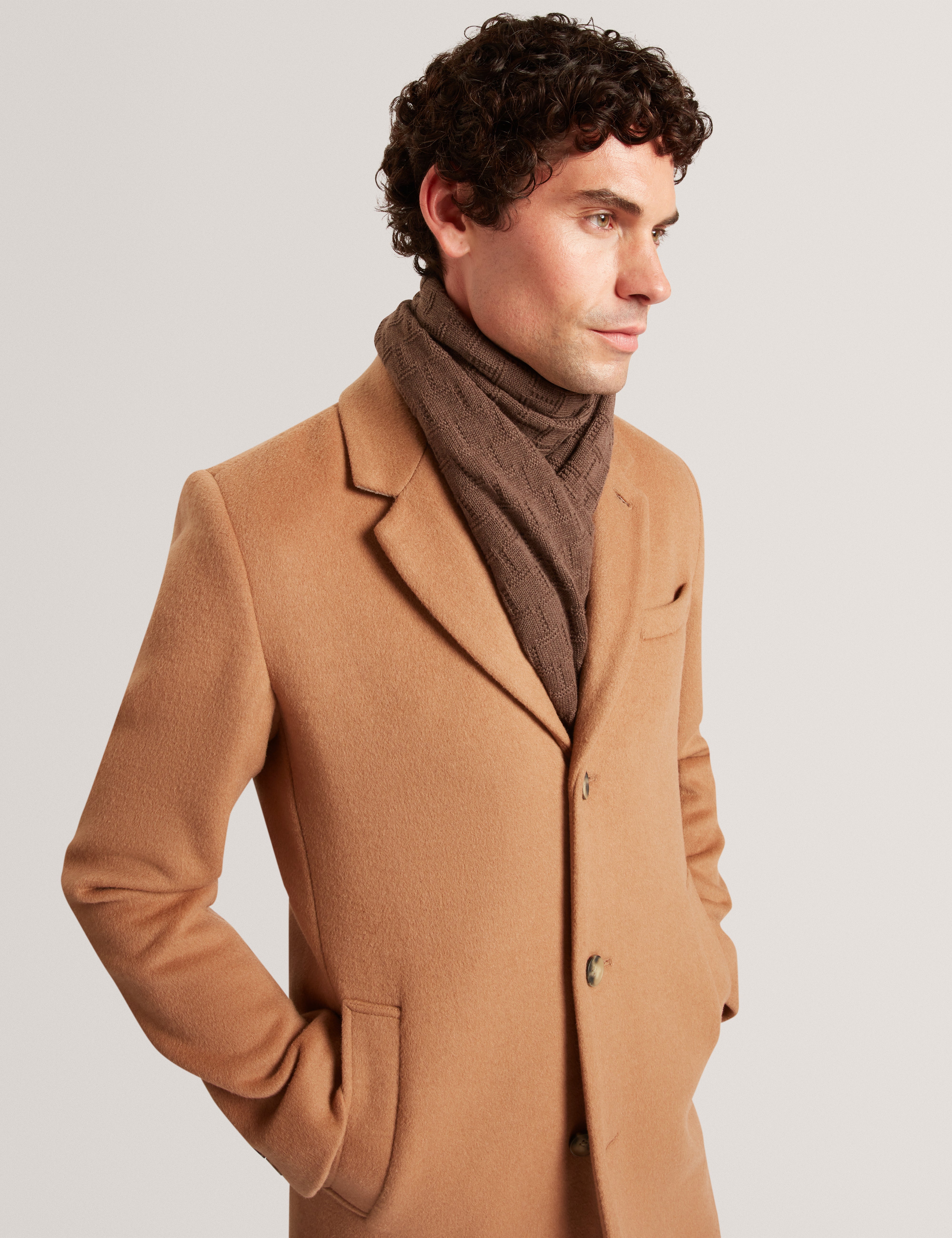 Terni T Repeat Knit Scarf Brown