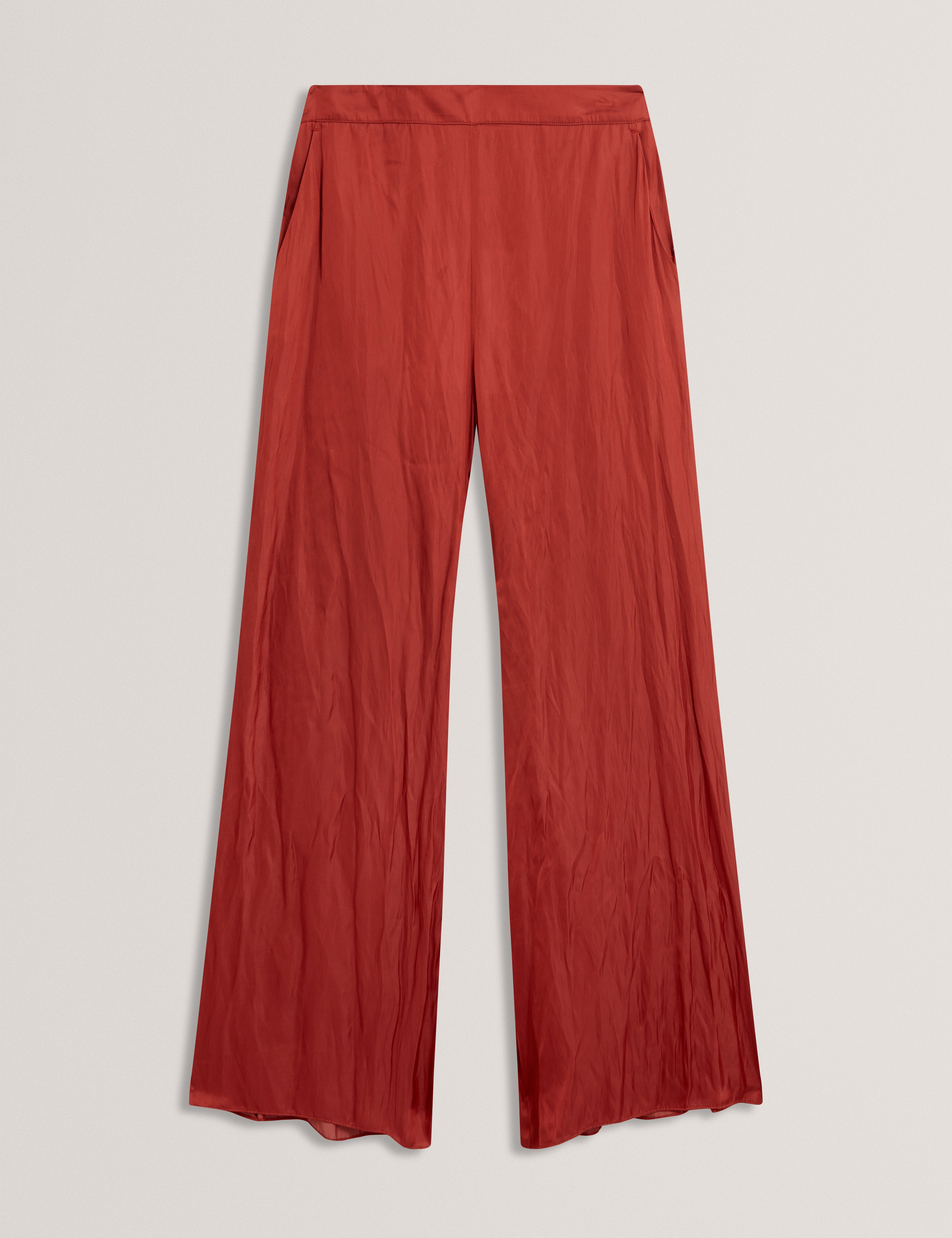 Zolene Wide Leg Trouser Burnt Red