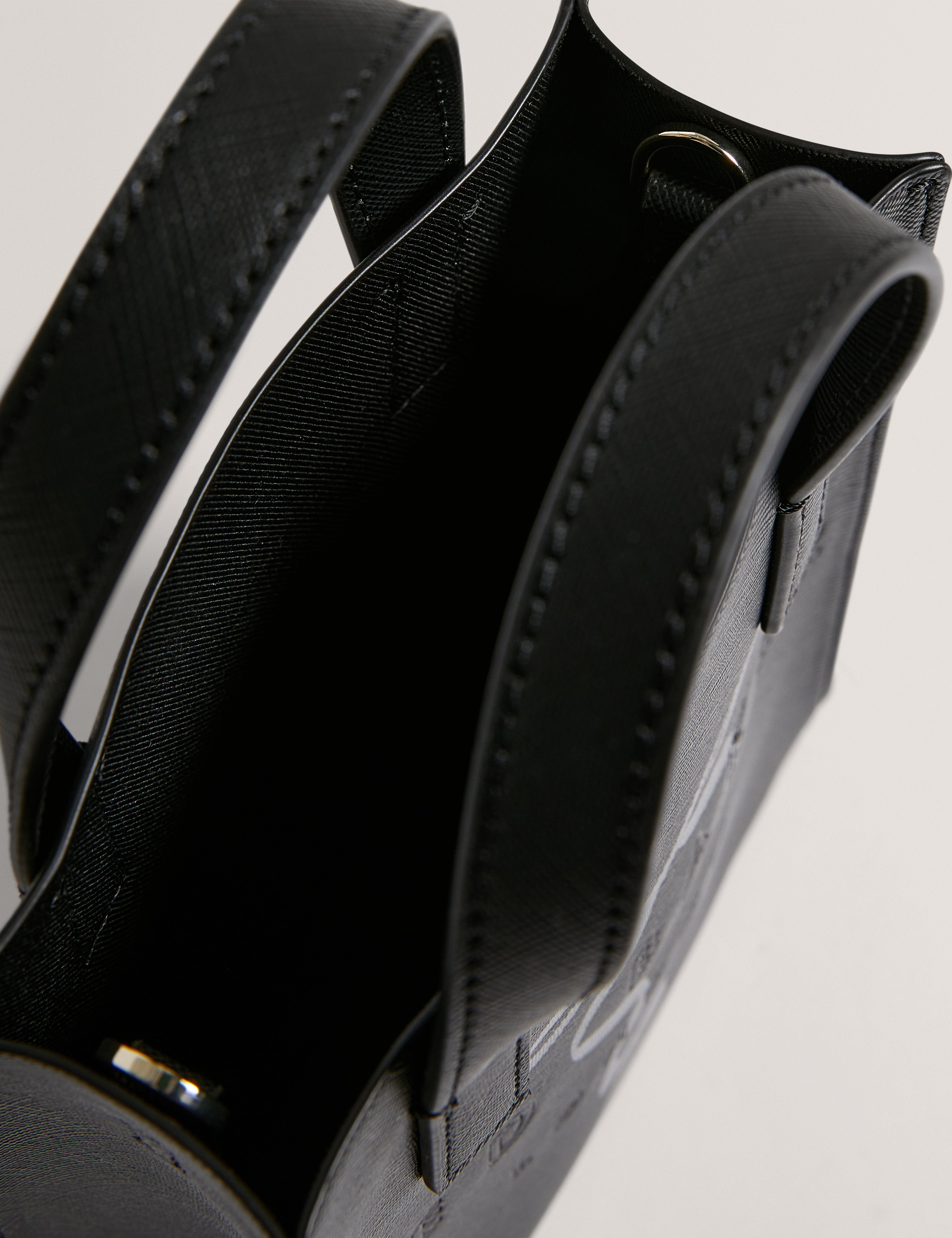 Janncon Bow Detail Mini Icon Bag Black