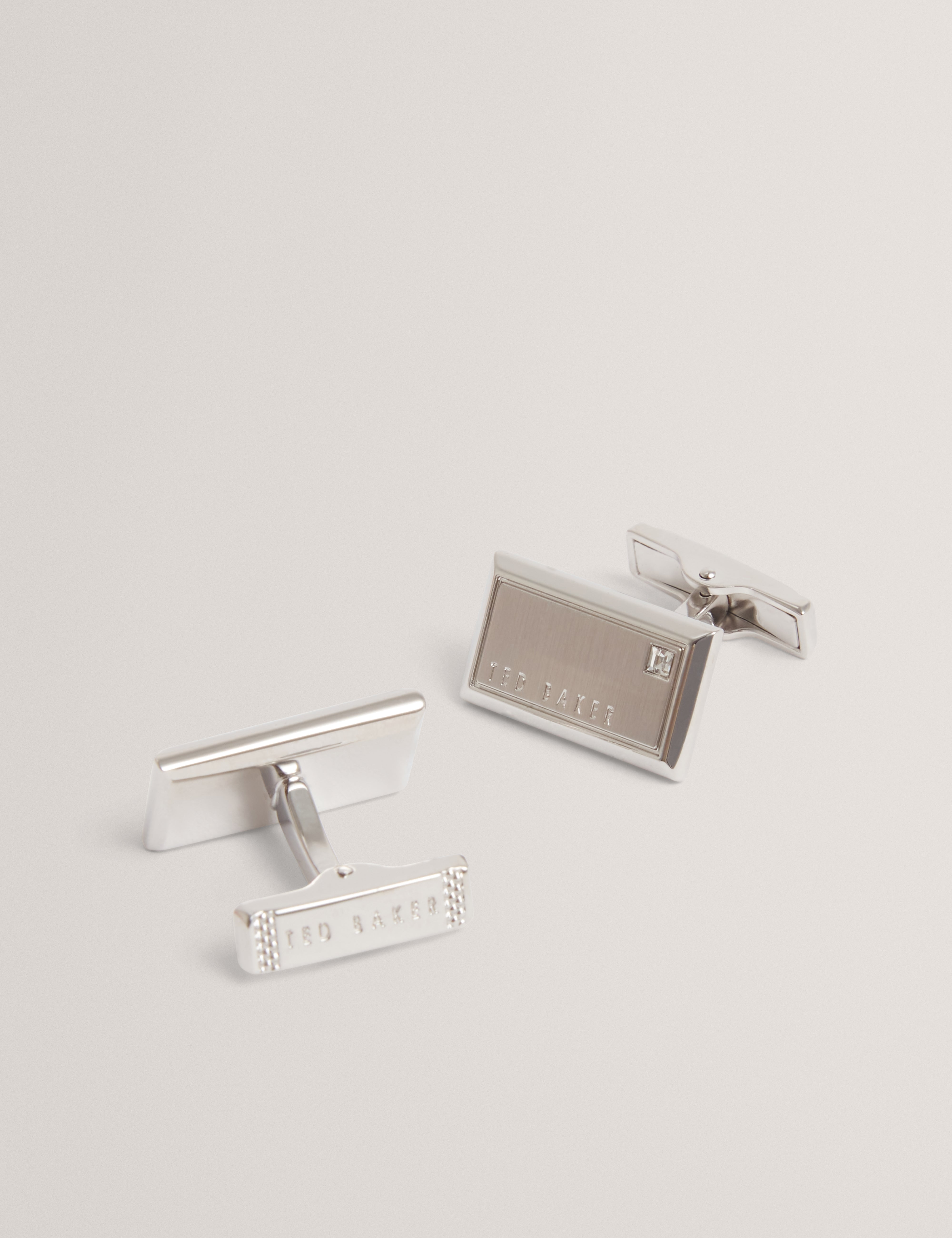 Cuffli Crystal Detail Cufflink Silver