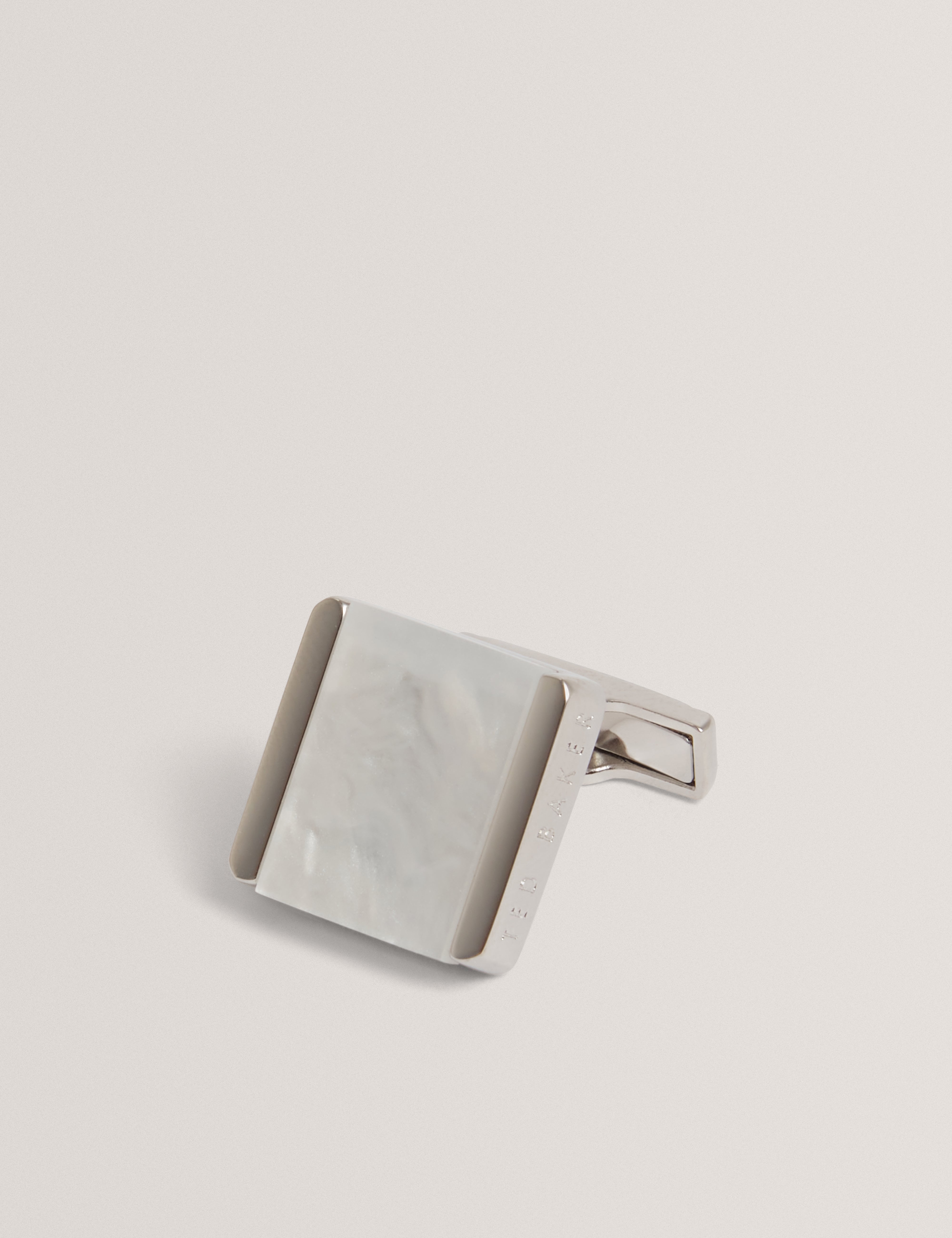 Cuflink Stone Detail Cufflink Silver
