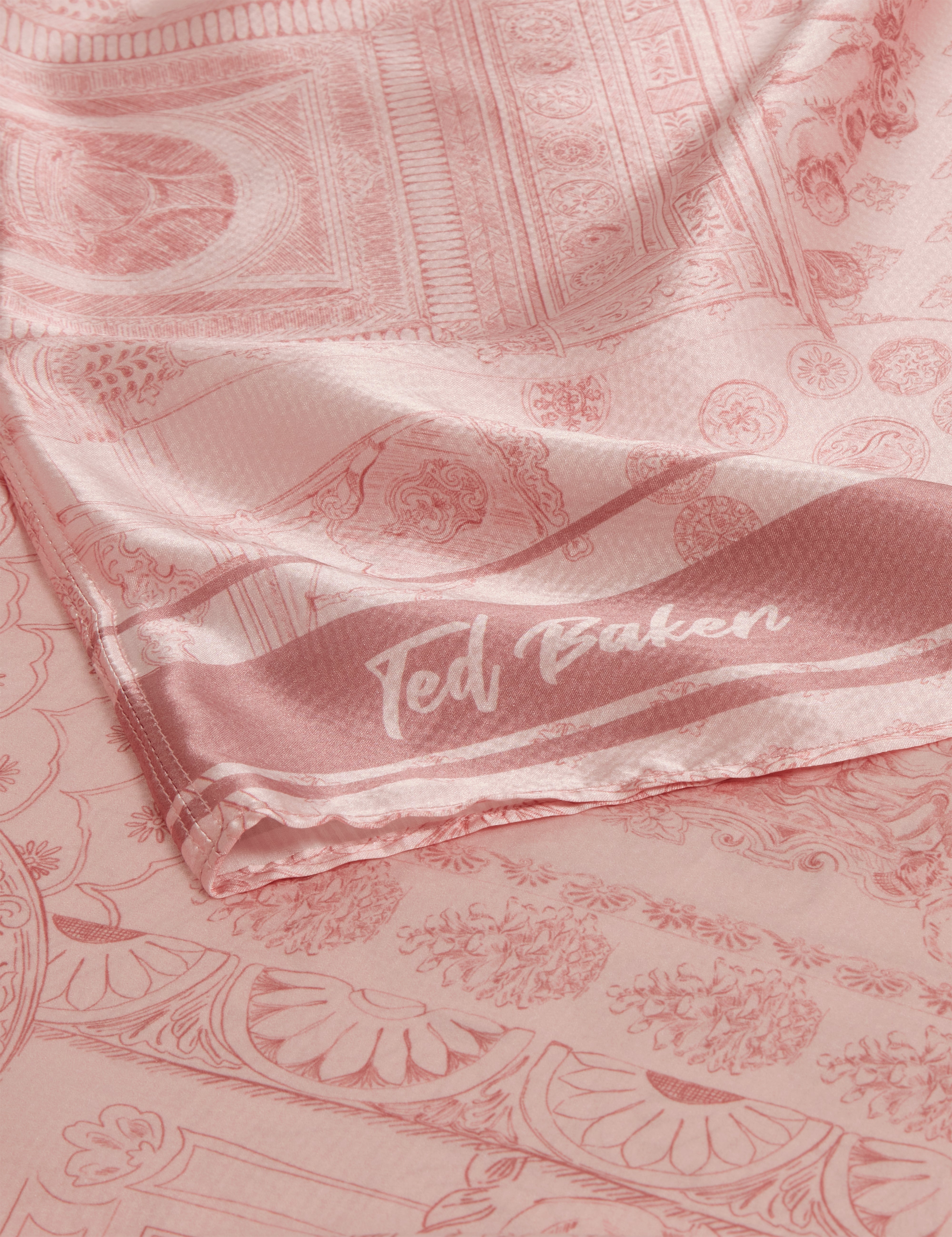 Hatieyy Printed Cape Scarf Pink