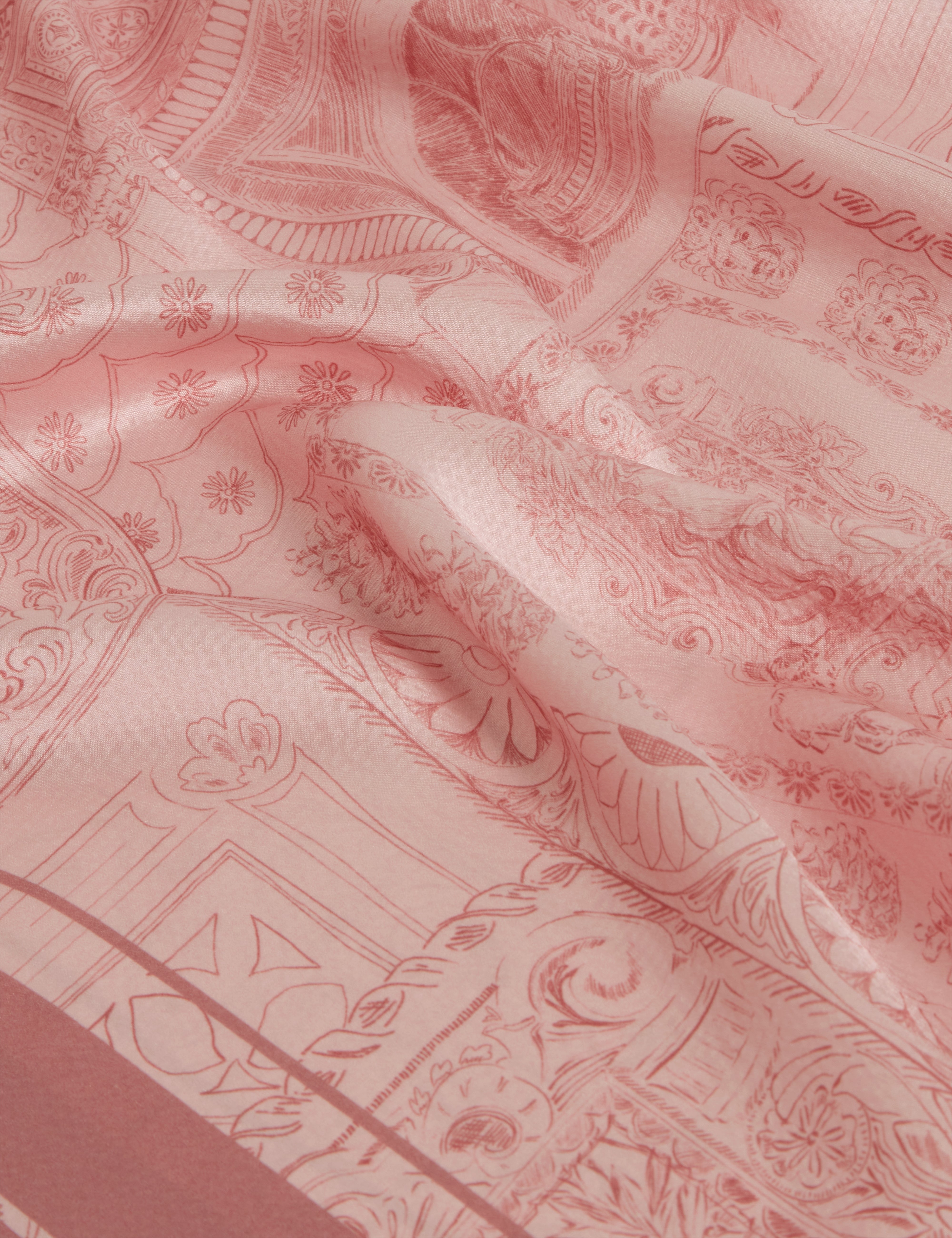Hatieyy Printed Cape Scarf Pink