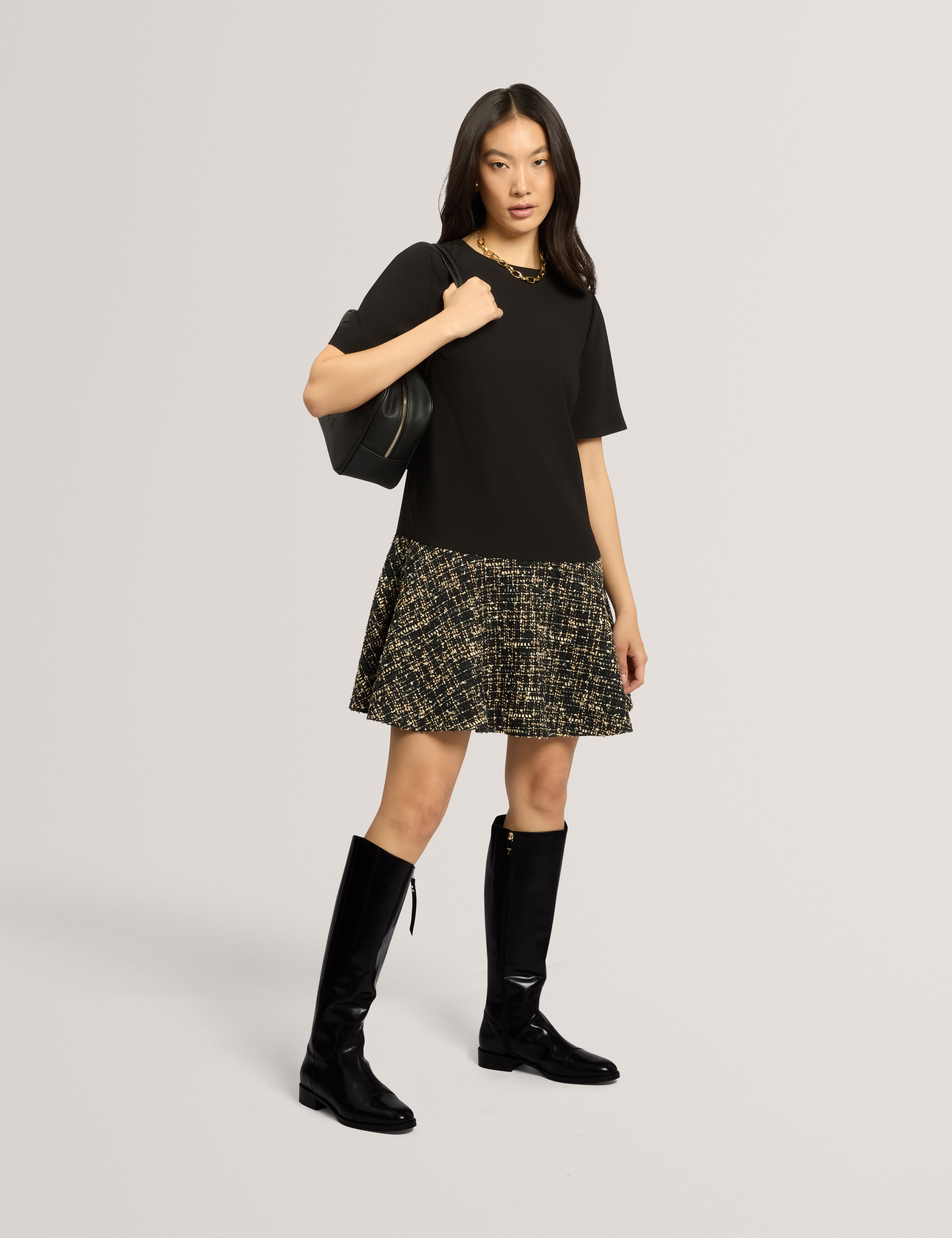 Ambli Long Flat Riding Boot Black