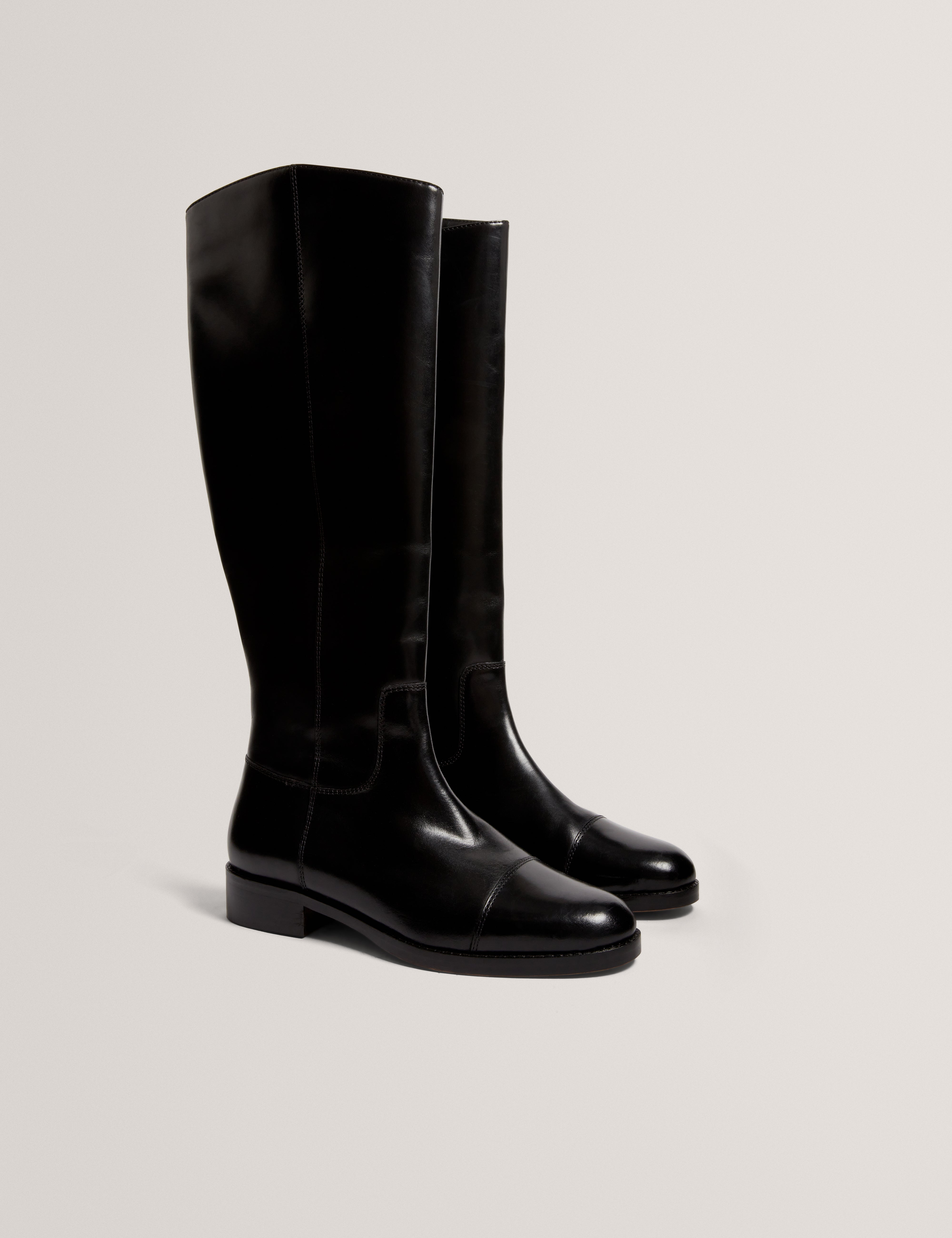 Ambli Long Flat Riding Boot Black