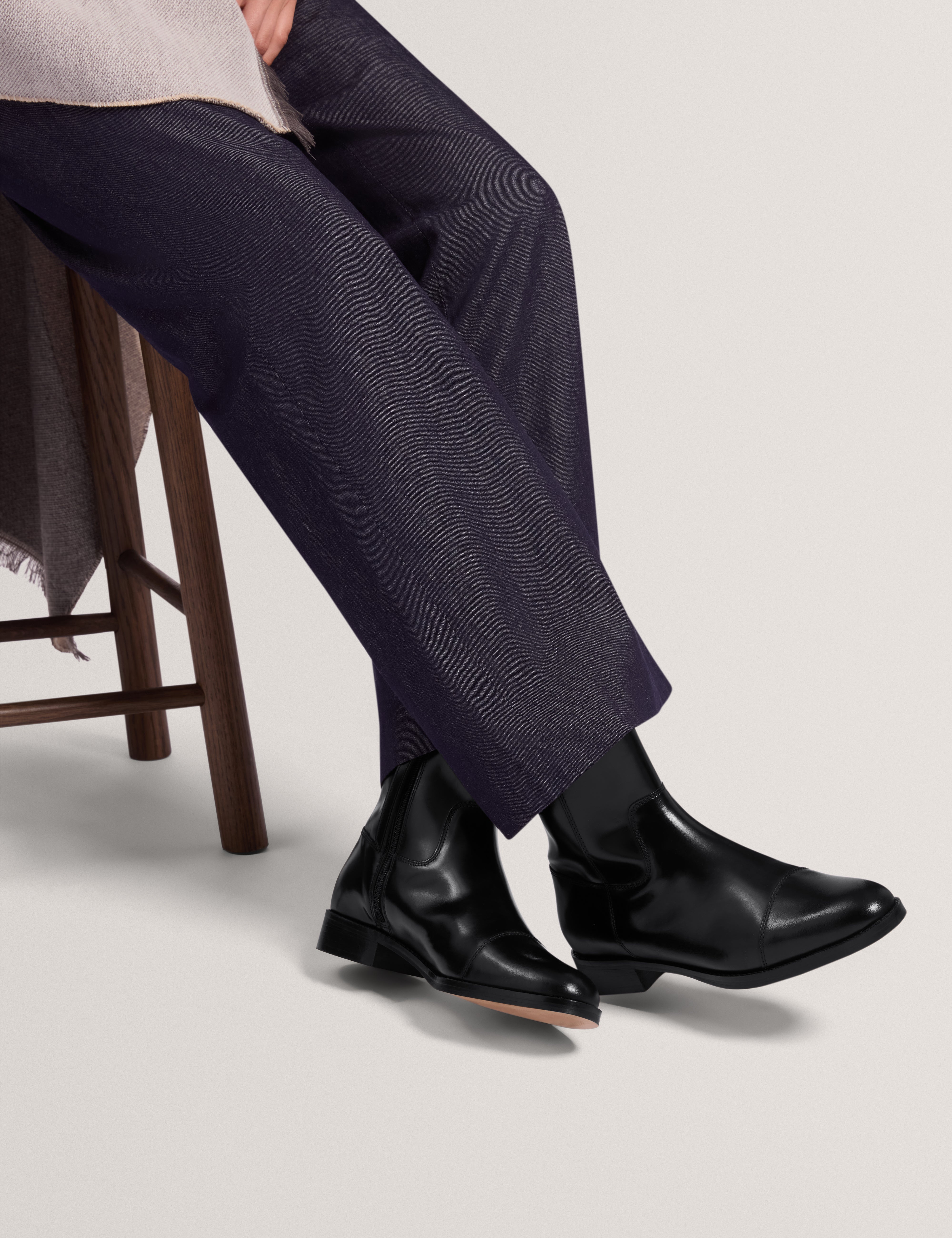 Aabsa Ankle Flat Boot Black