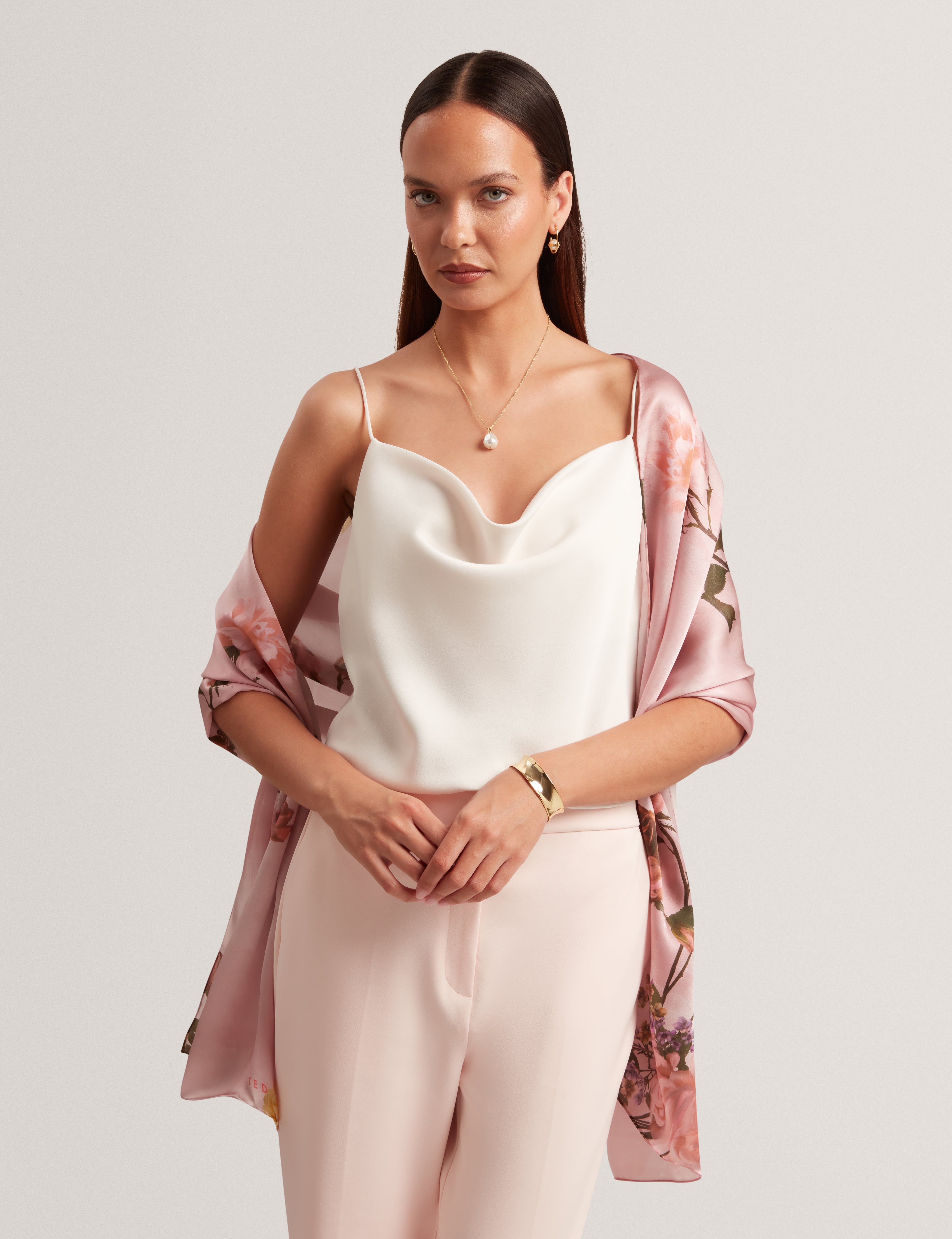 Pollies Printed Long Scarf Pink