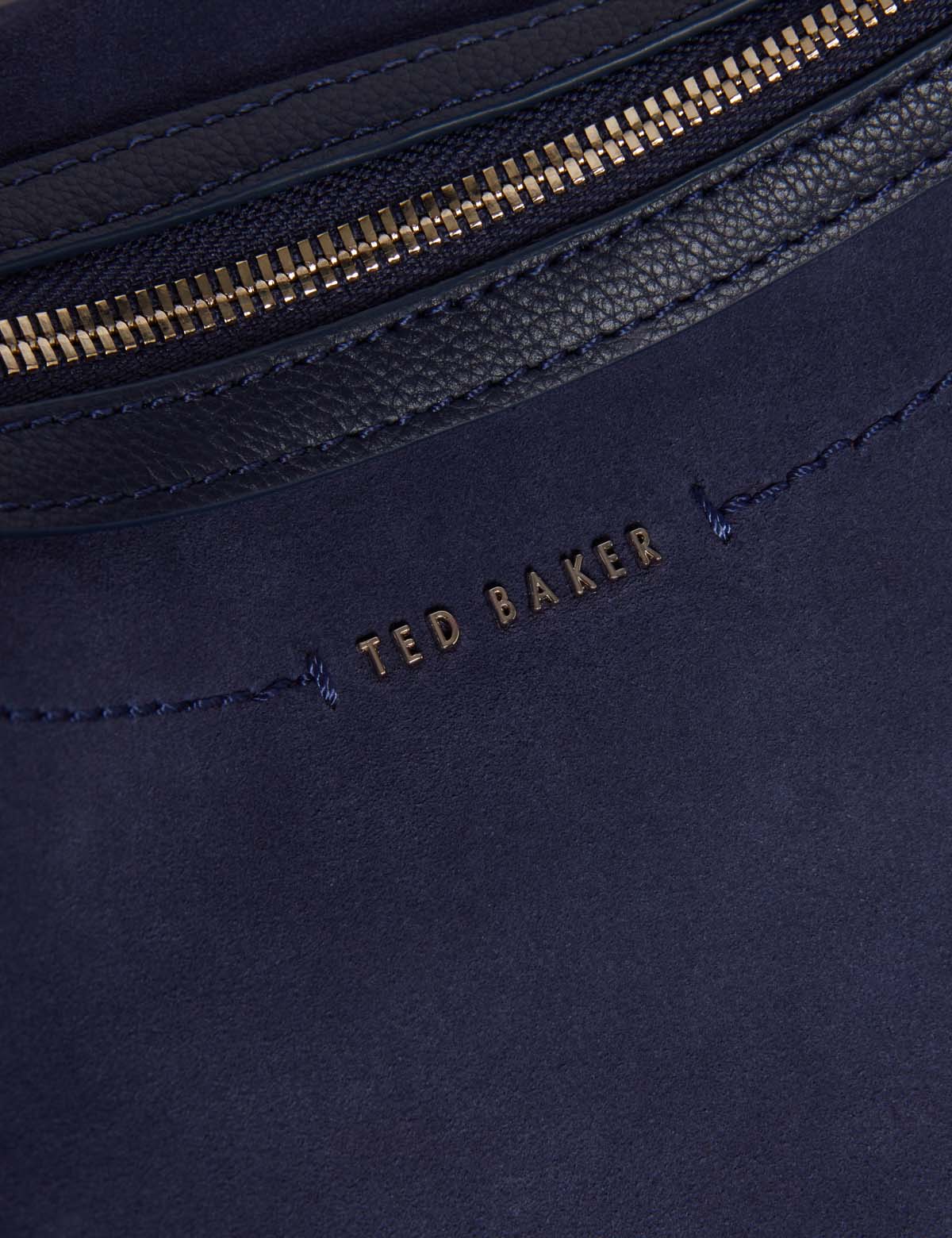 Samiyra Webbing Suede Hobo Bag Dk-Blue