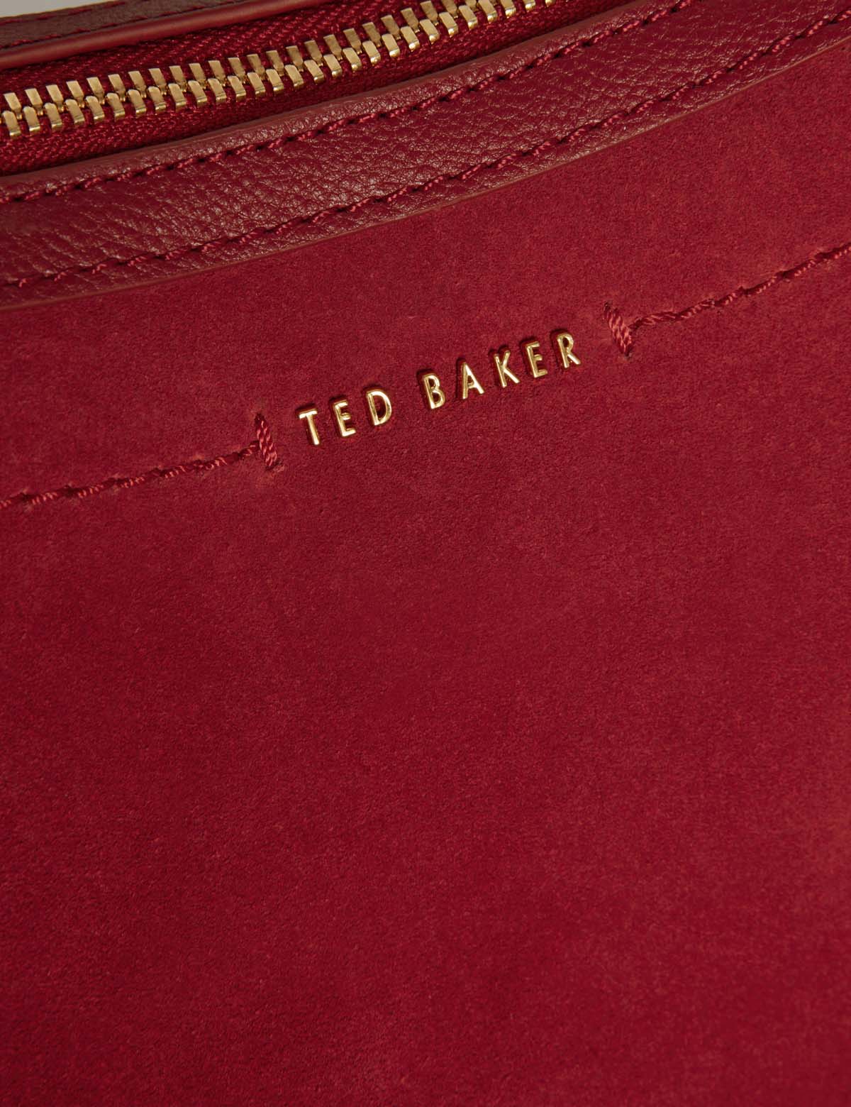 Samiyra Webbing Suede Hobo Bag Dk-Red