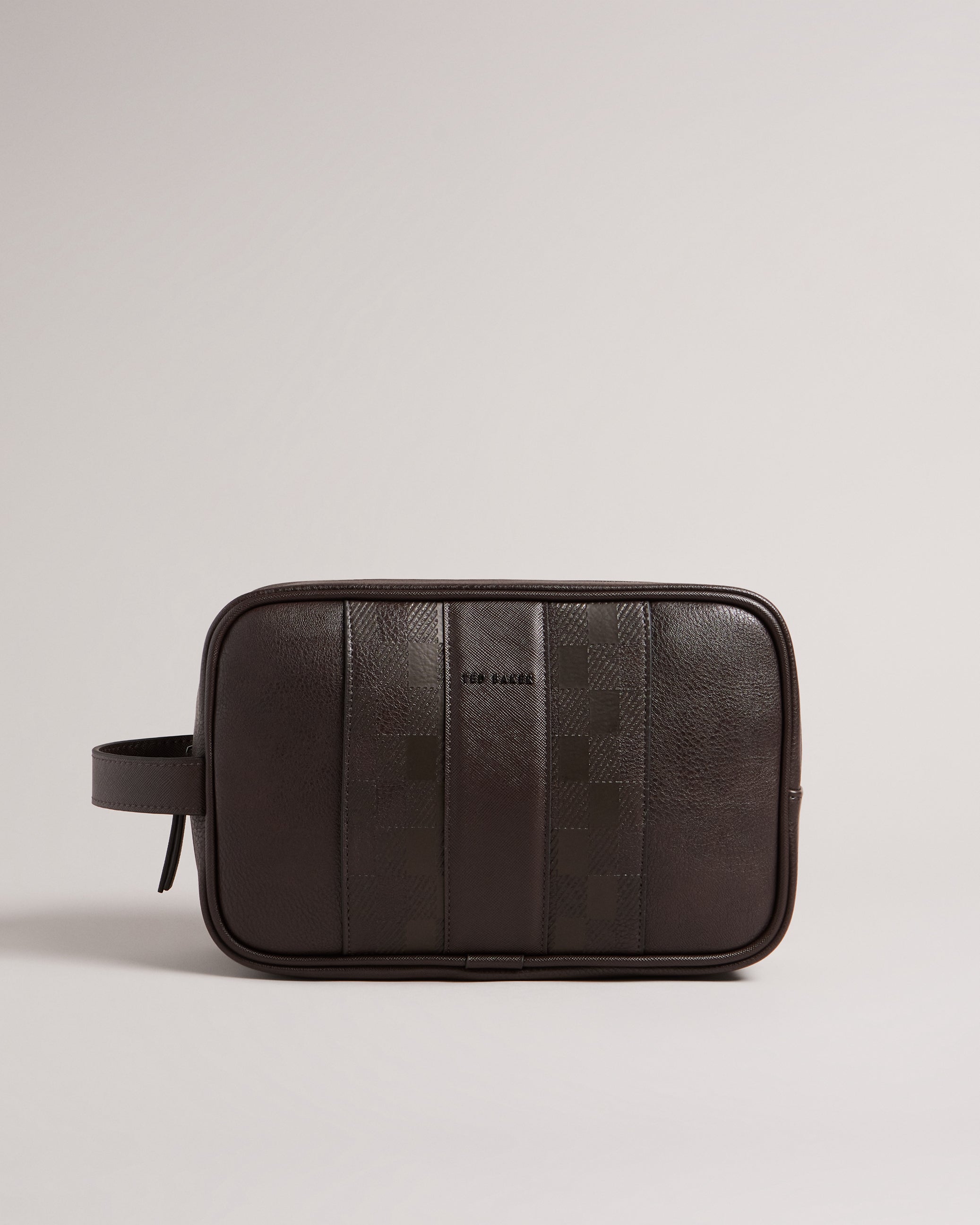 Waydee House Check Pu Washbag Brn-Choc