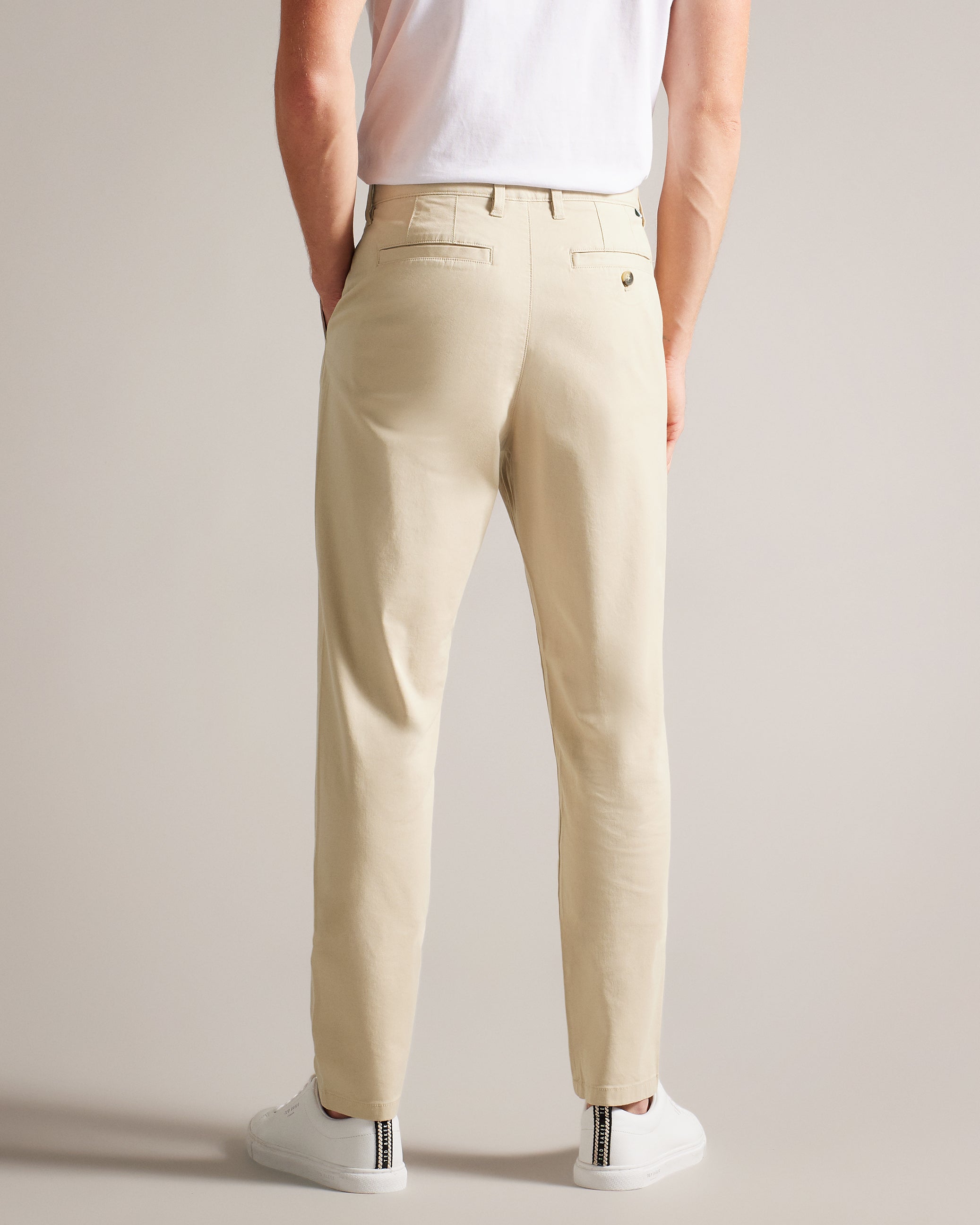 Haybrn Regular Fit Textured Chino Trouser Stone