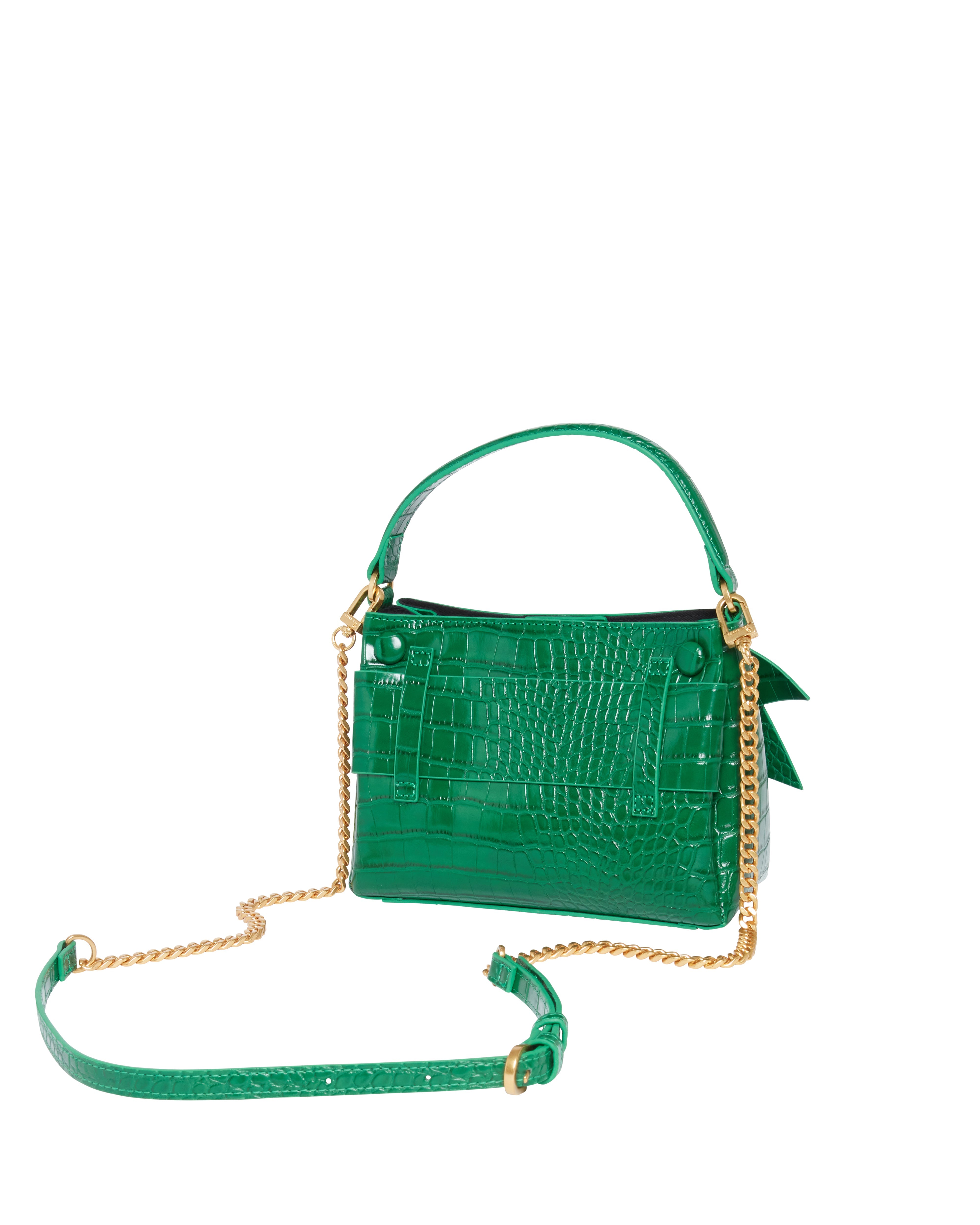 Ssansa Knot Bow Mini Top Handle Bag Brt-Green