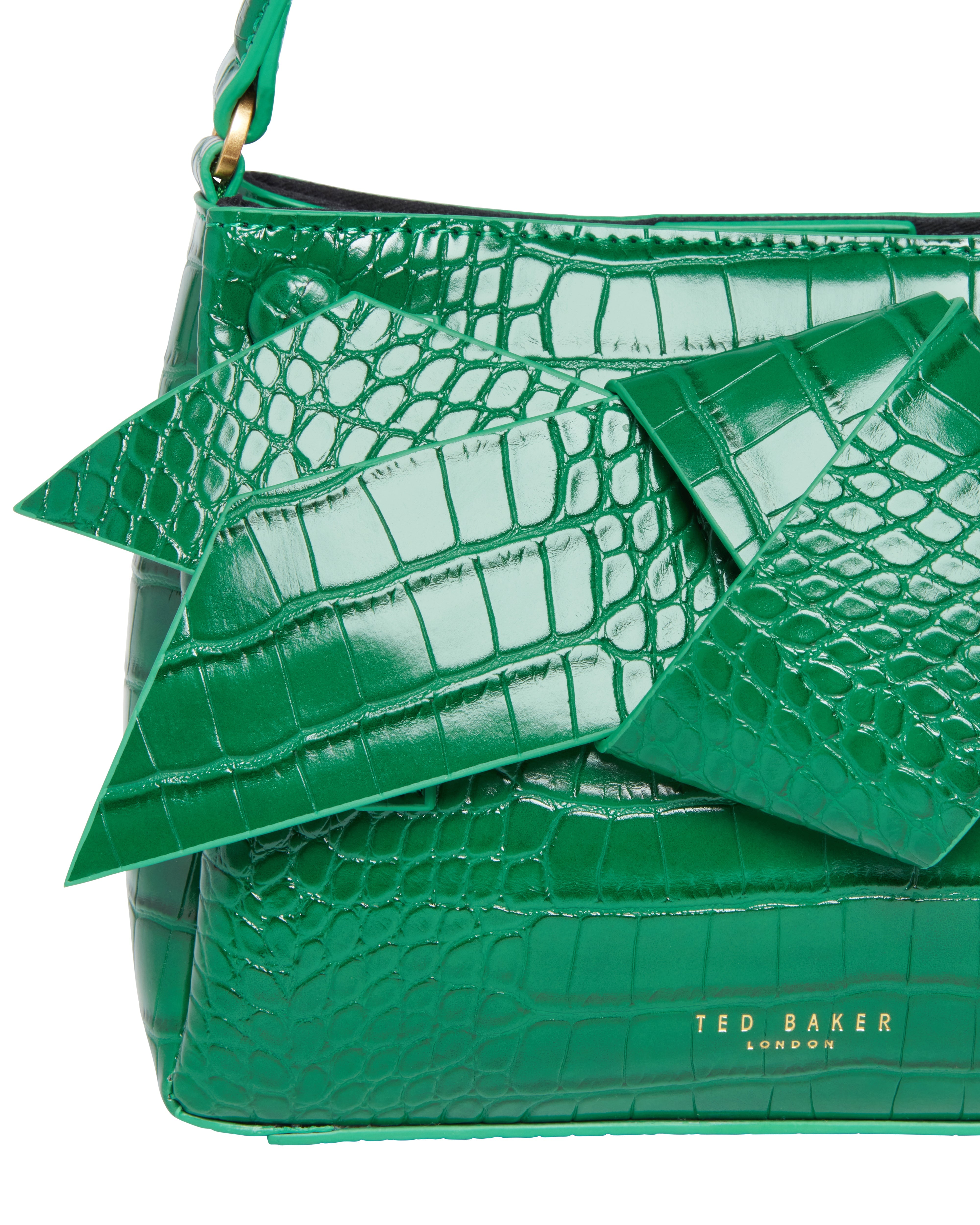 Ssansa Knot Bow Mini Top Handle Bag Brt-Green