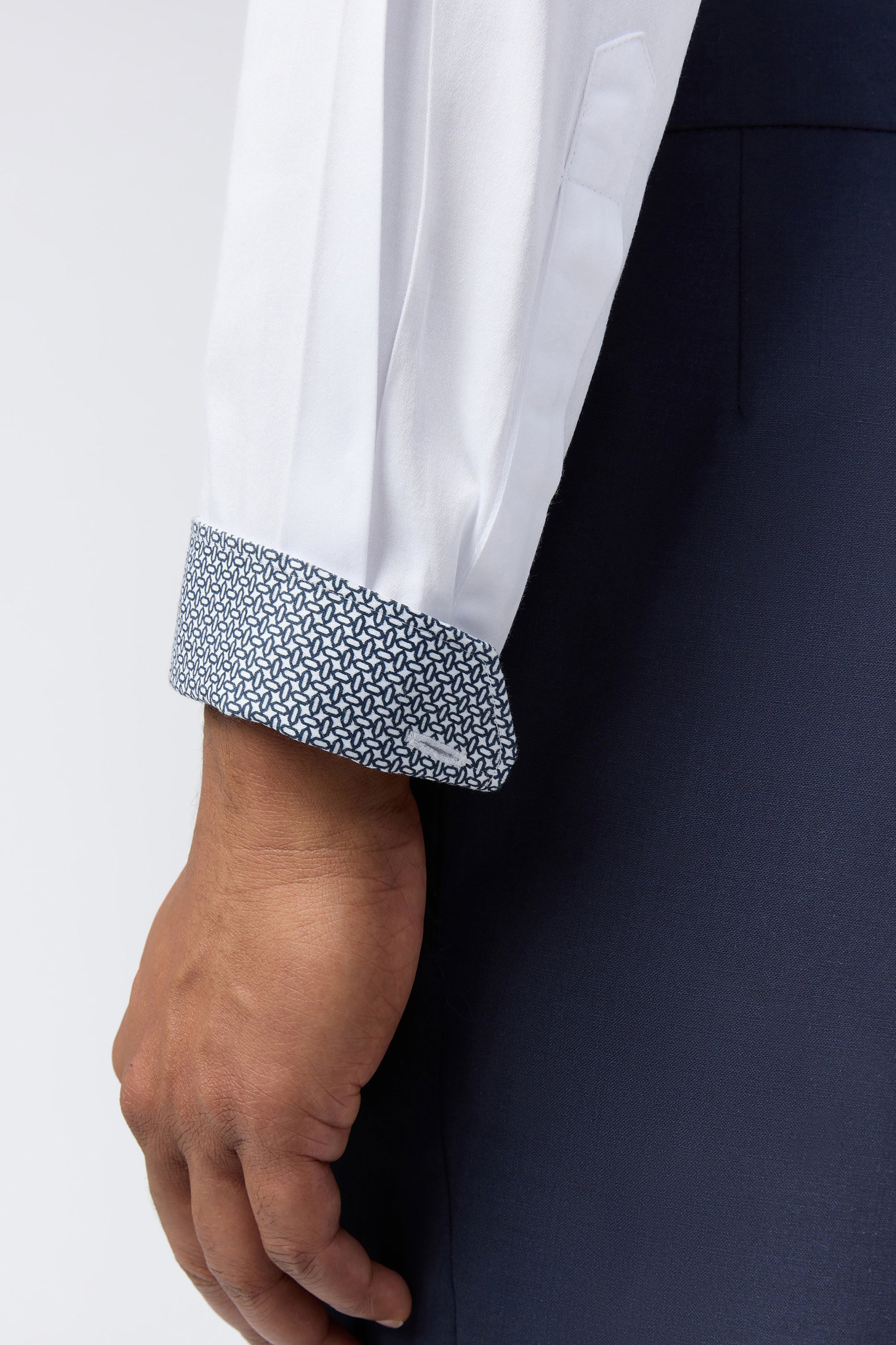 Emile-Emile Stretch White Slim Shirt White