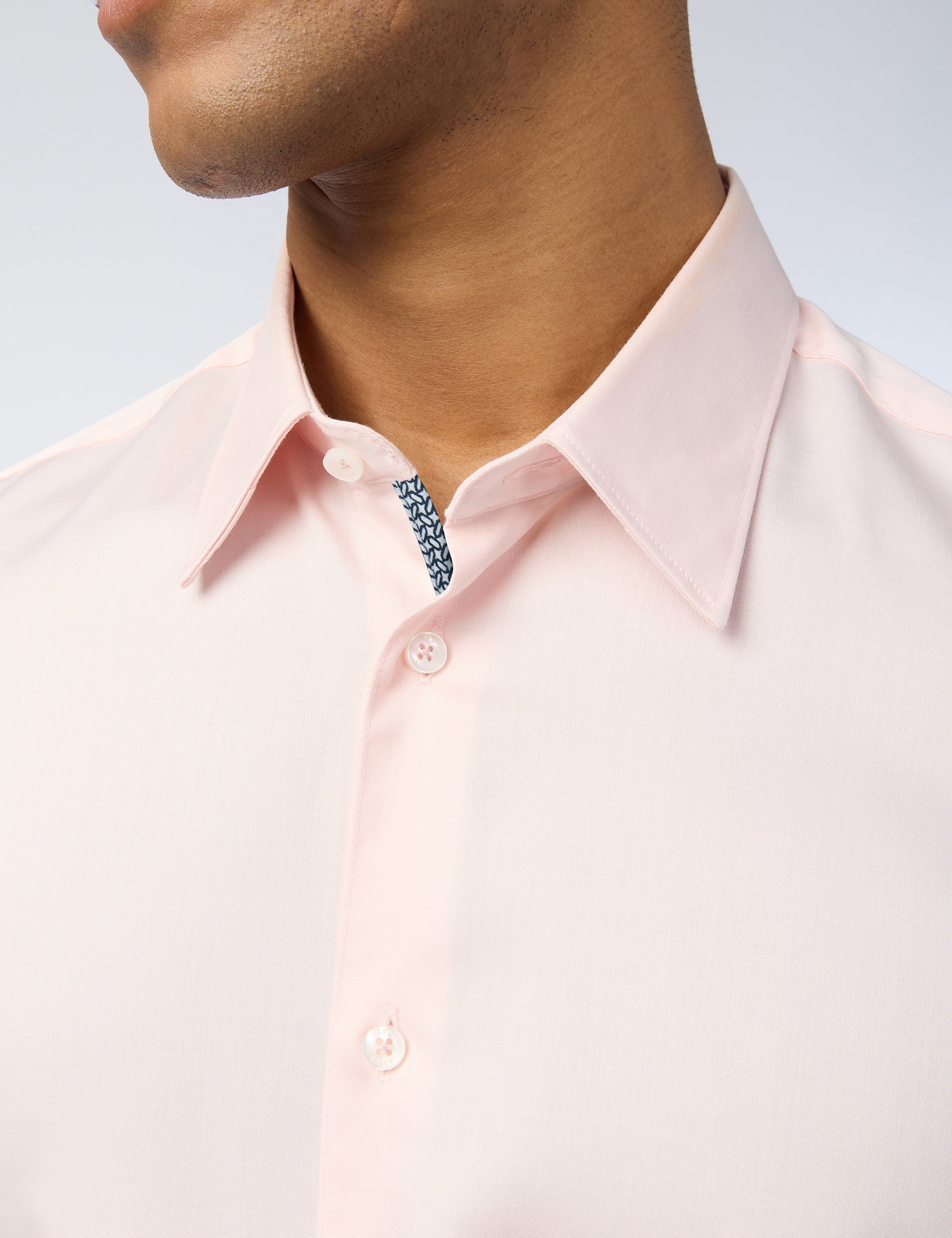 Vinci-Vinci Stretch Pink Slim Shirt Pink