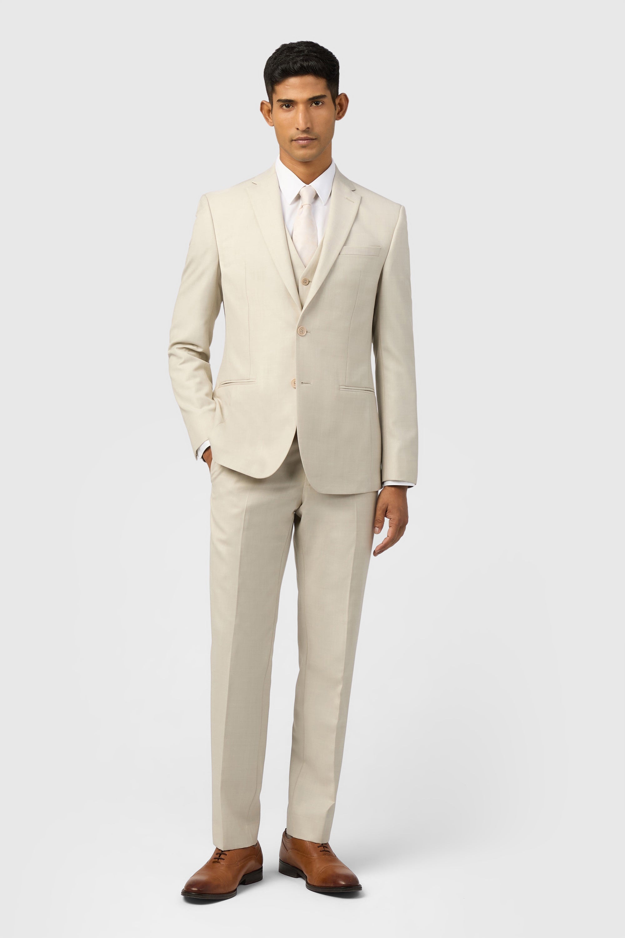 Hague-Stone Sharkskin Jkt Stone Nude