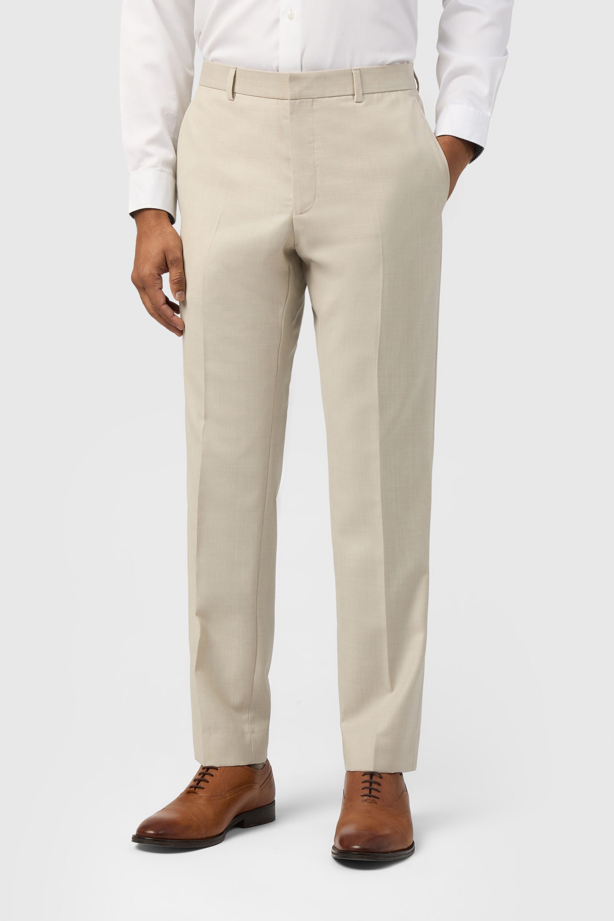 Hague-Stone Sharkskin Trs Stone Nude