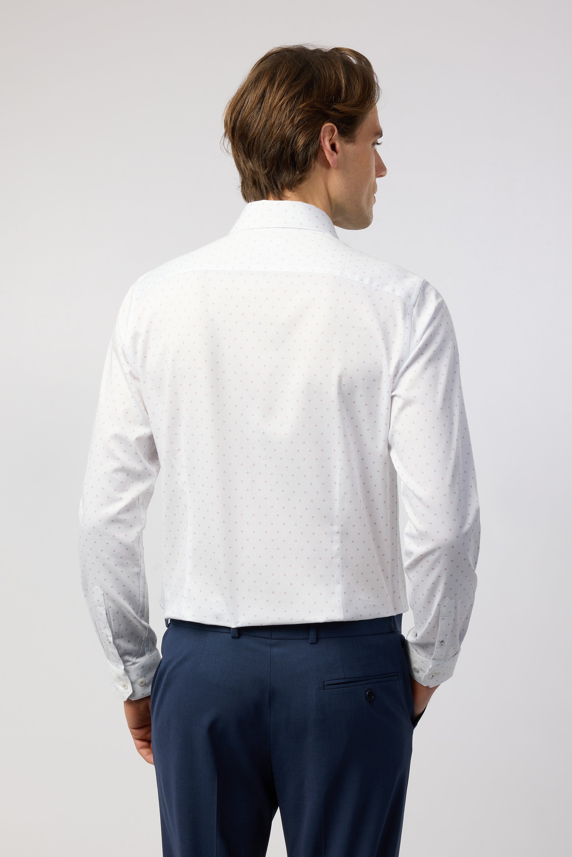 Mira-White Base Geometric Pink Dot White