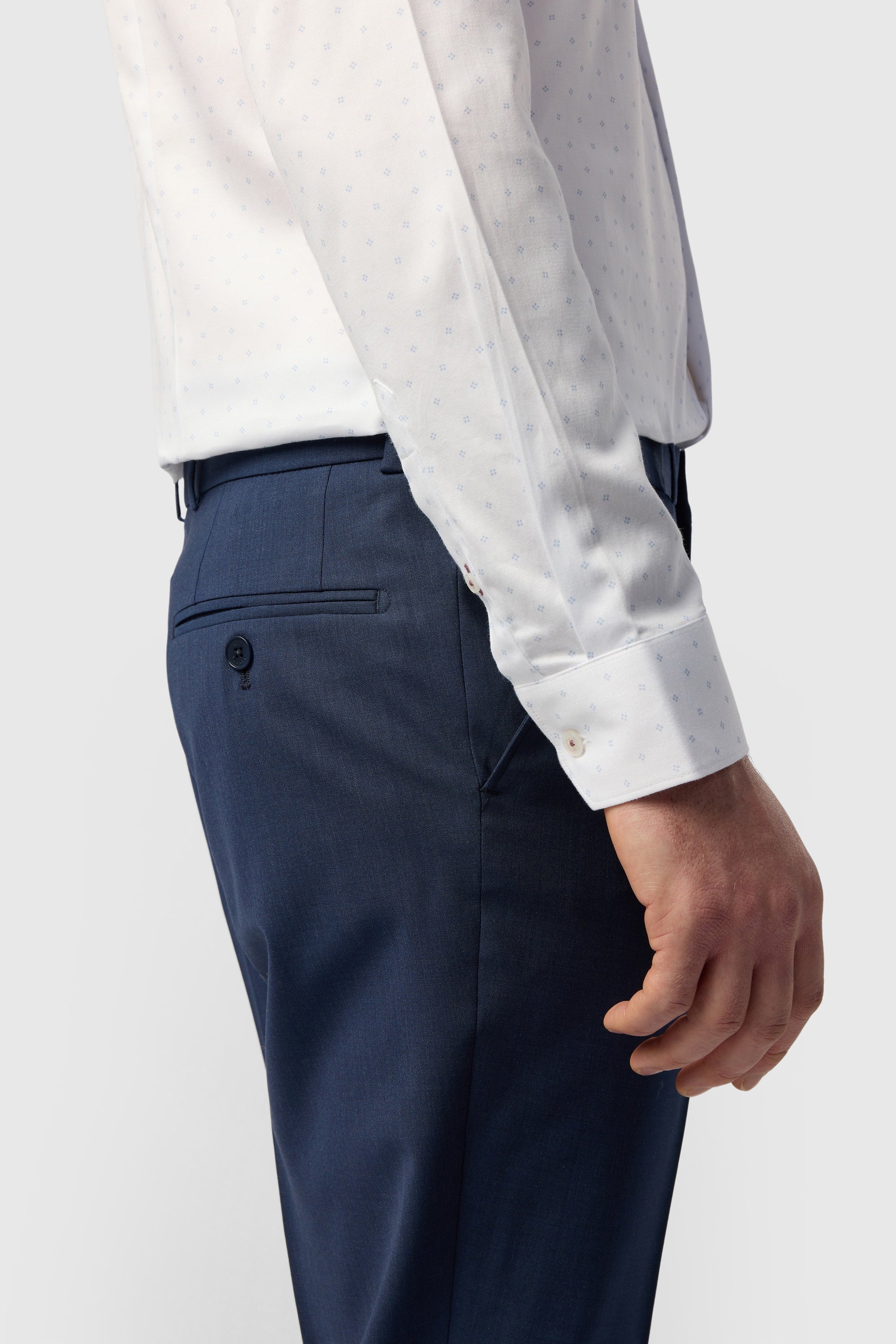 Enna-White Base Geometric Blue Dot White