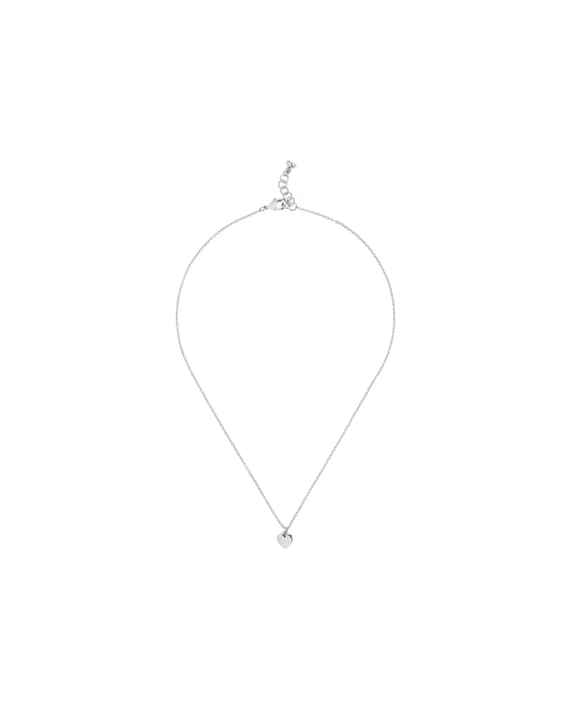 Hara Tiny Heart Pendant Necklace Silver