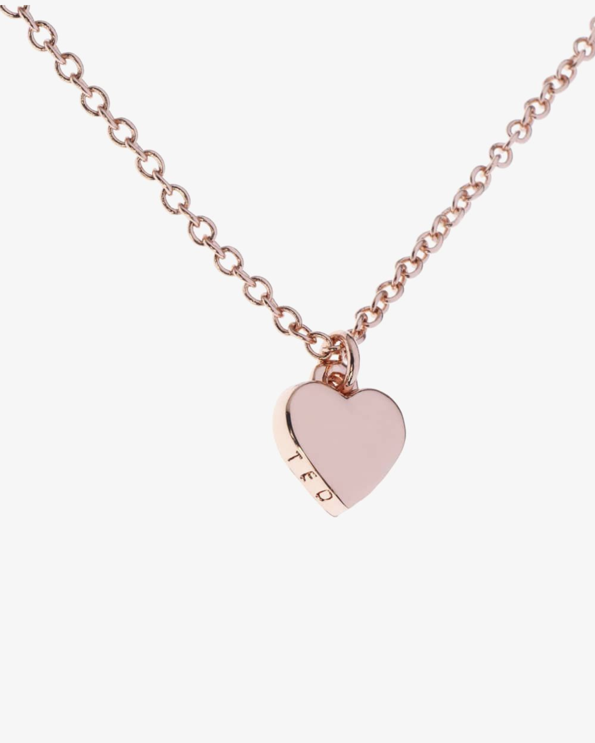 Hara Tiny Heart Pendant Necklace Rose Gold