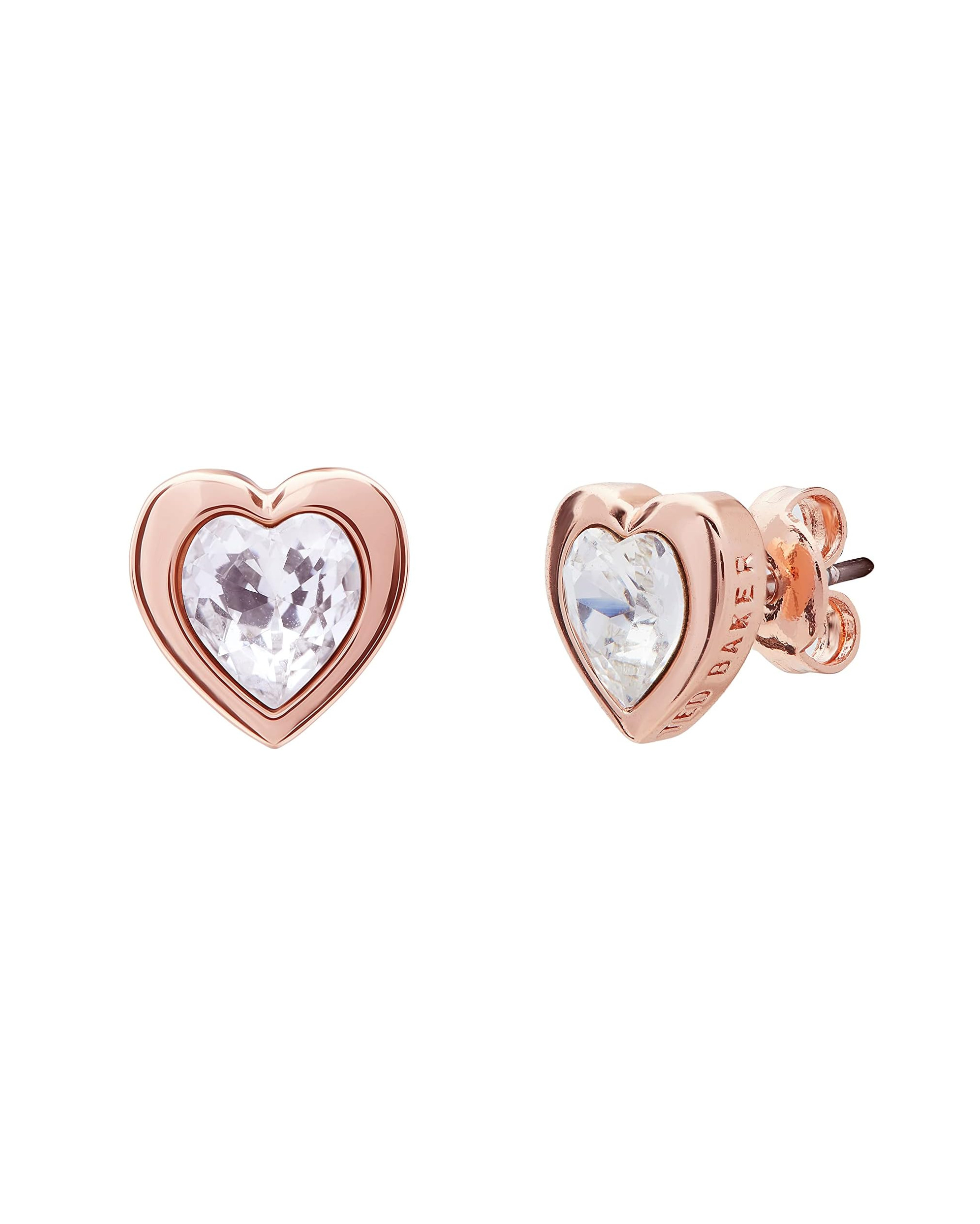 Han Crystal Heart Earring Rose Gold