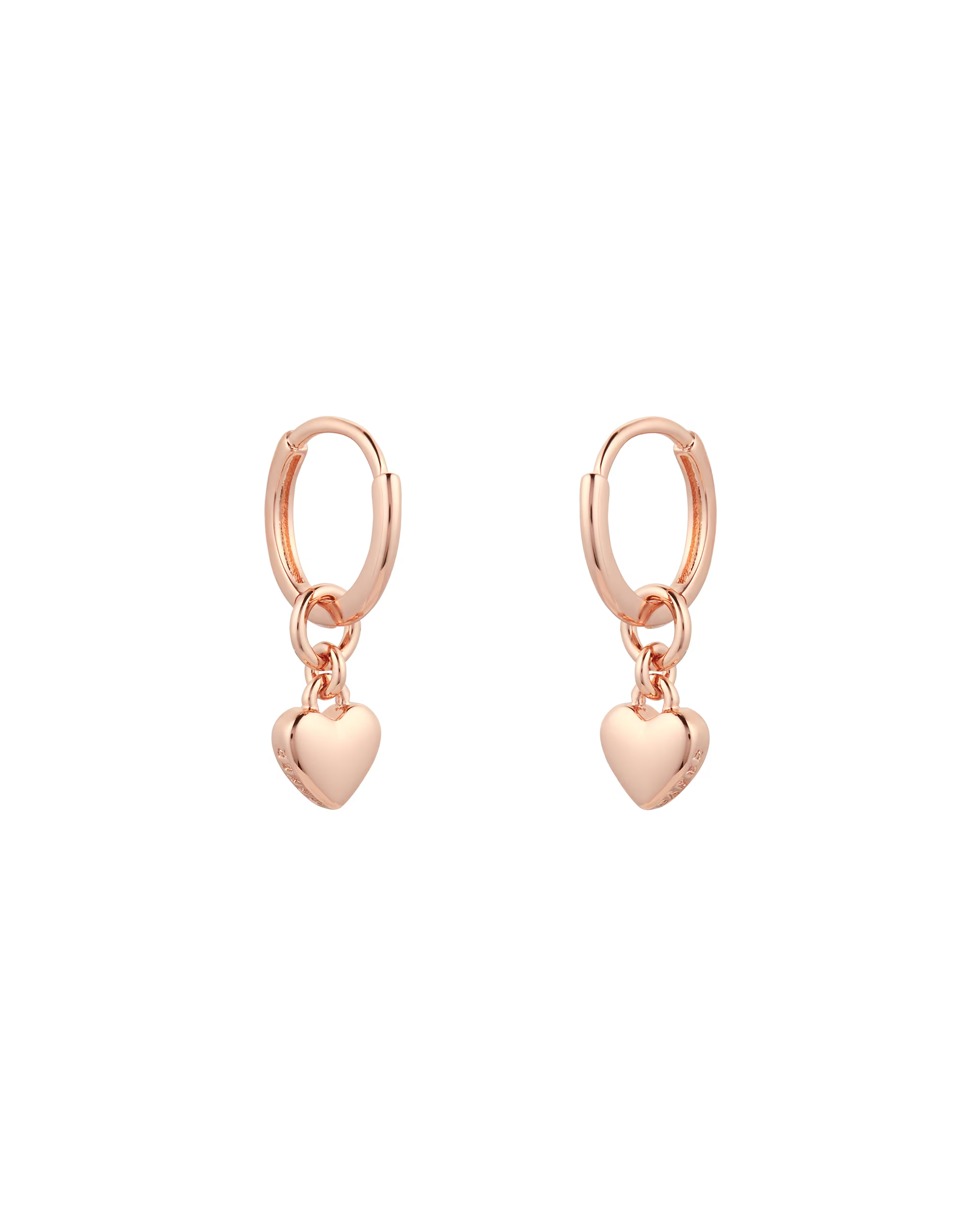 Harrye Tiny Heart Huggie Earring Rose Gold