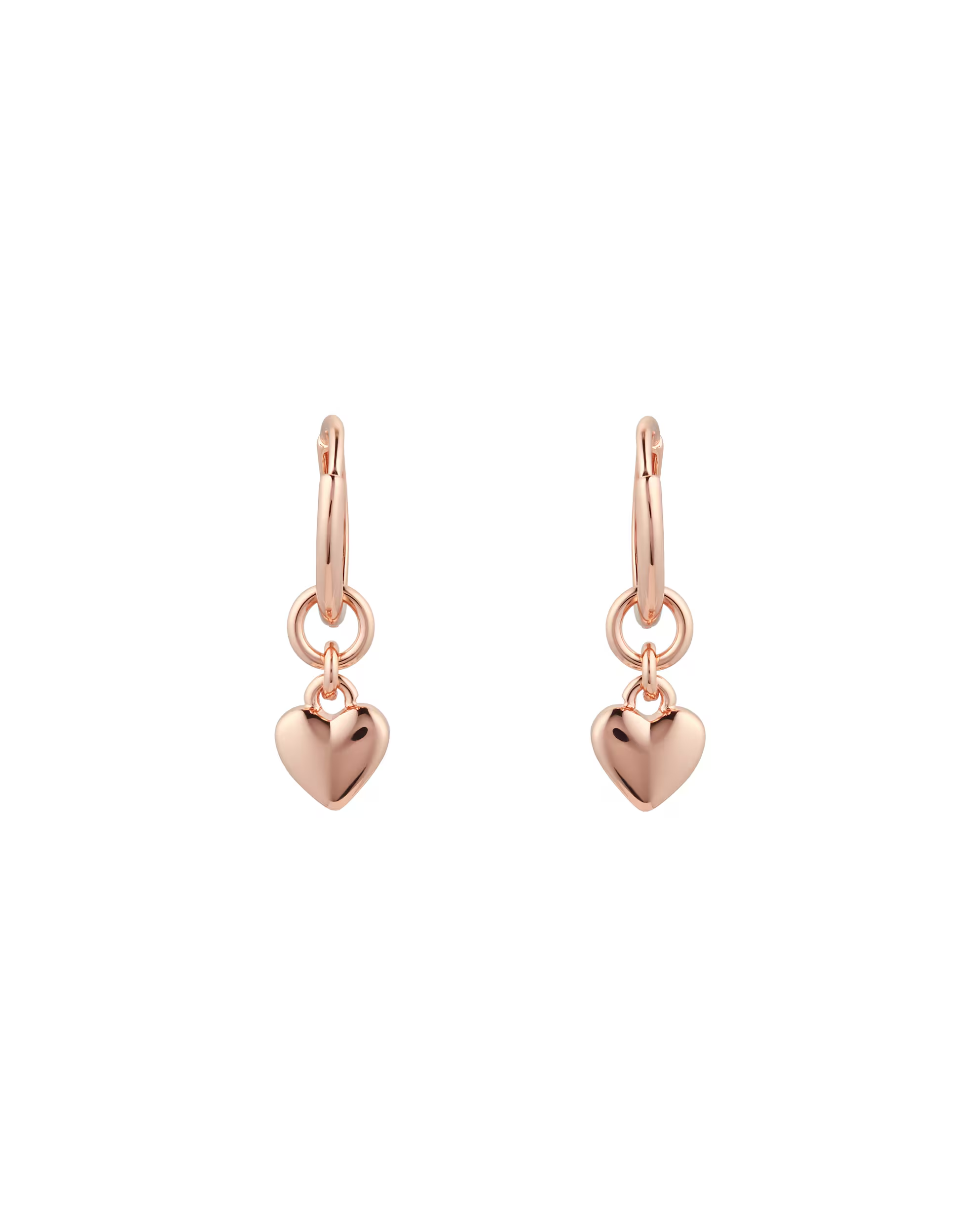 Harrye Tiny Heart Huggie Earring Rose Gold