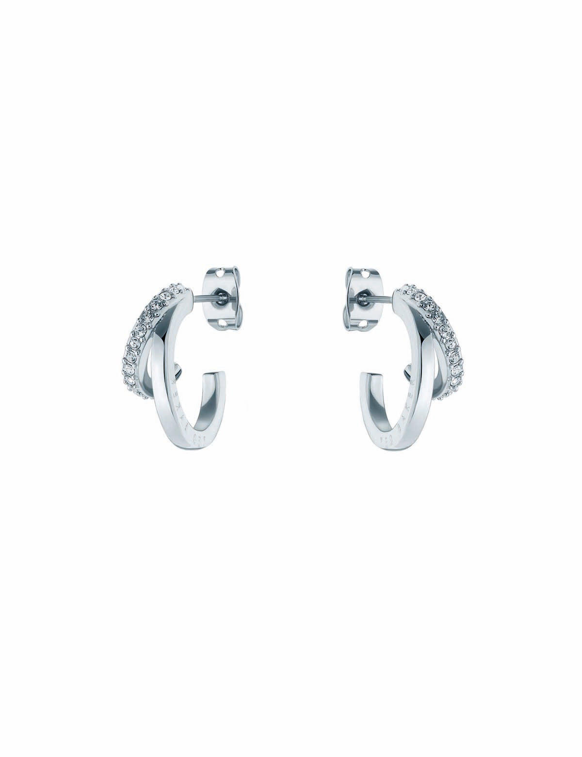 Helias Crystal Double Hoop Earrings Crystal