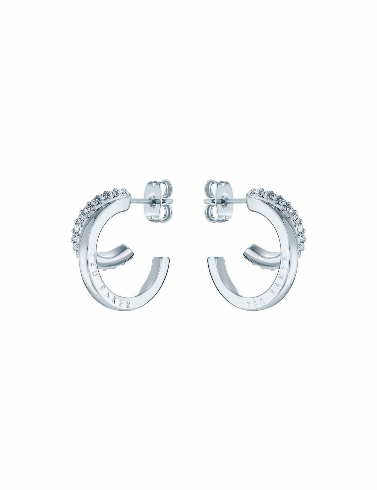 Helias Crystal Double Hoop Earrings Crystal