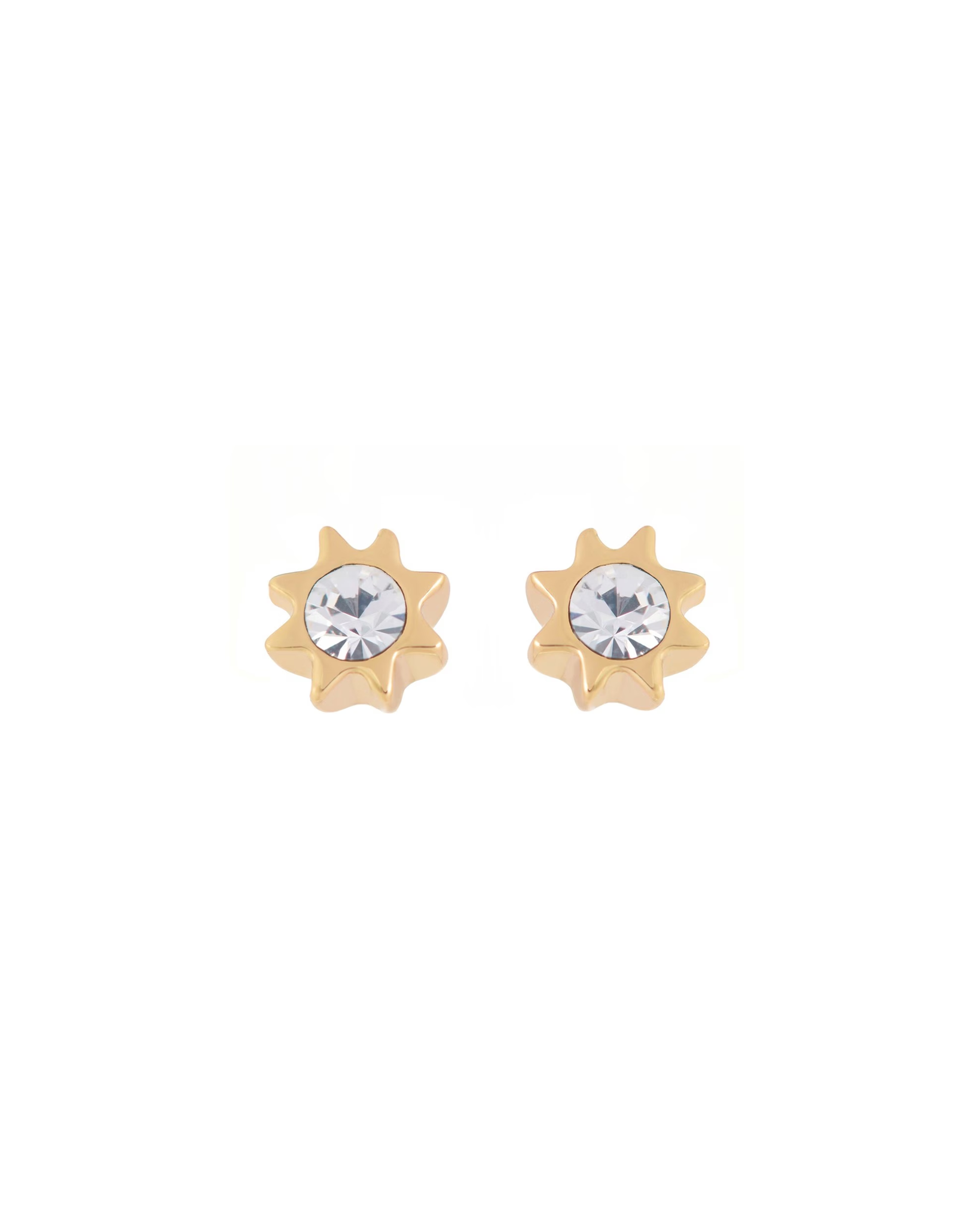 Celestar Celestrial Crystal Stud Earrings Gold