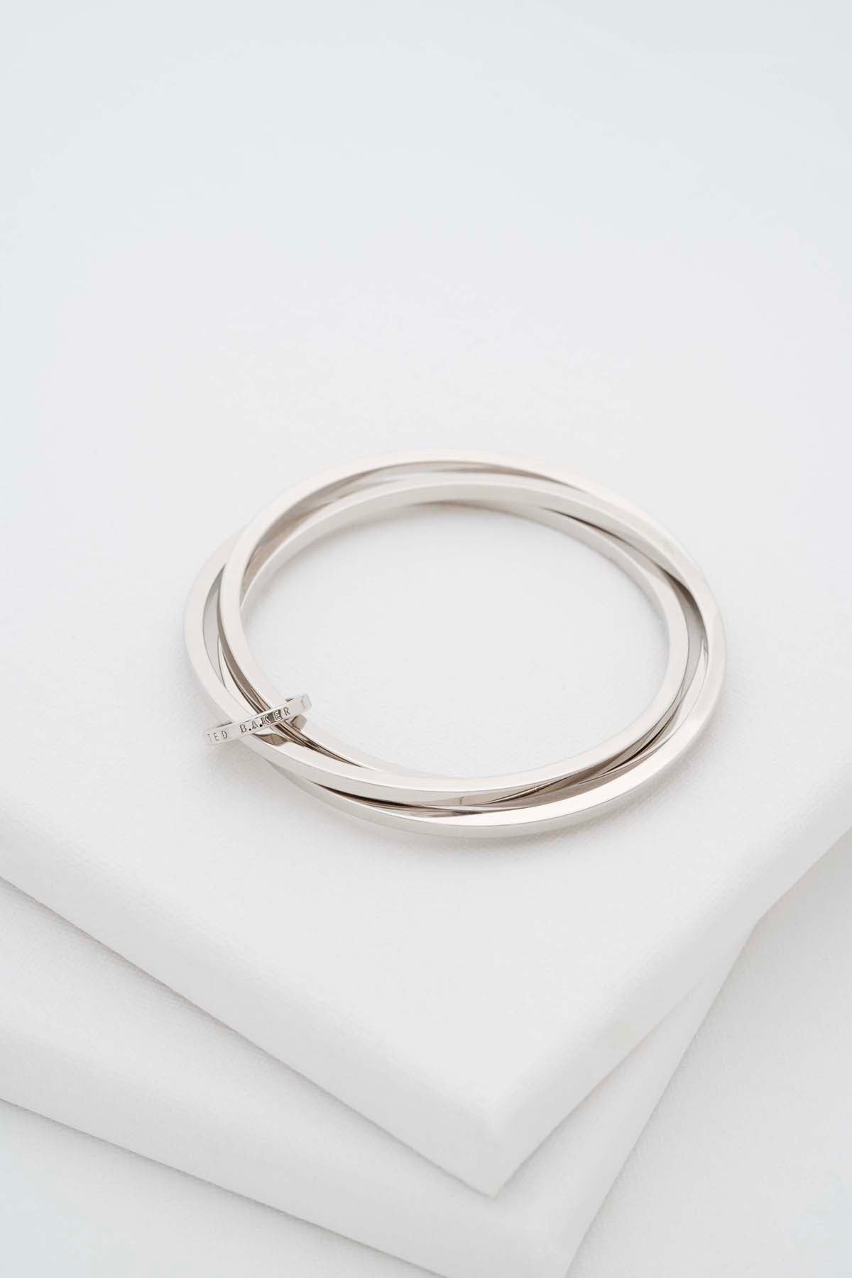 Huulia Multi Hoop Bangle Bracelet Silver