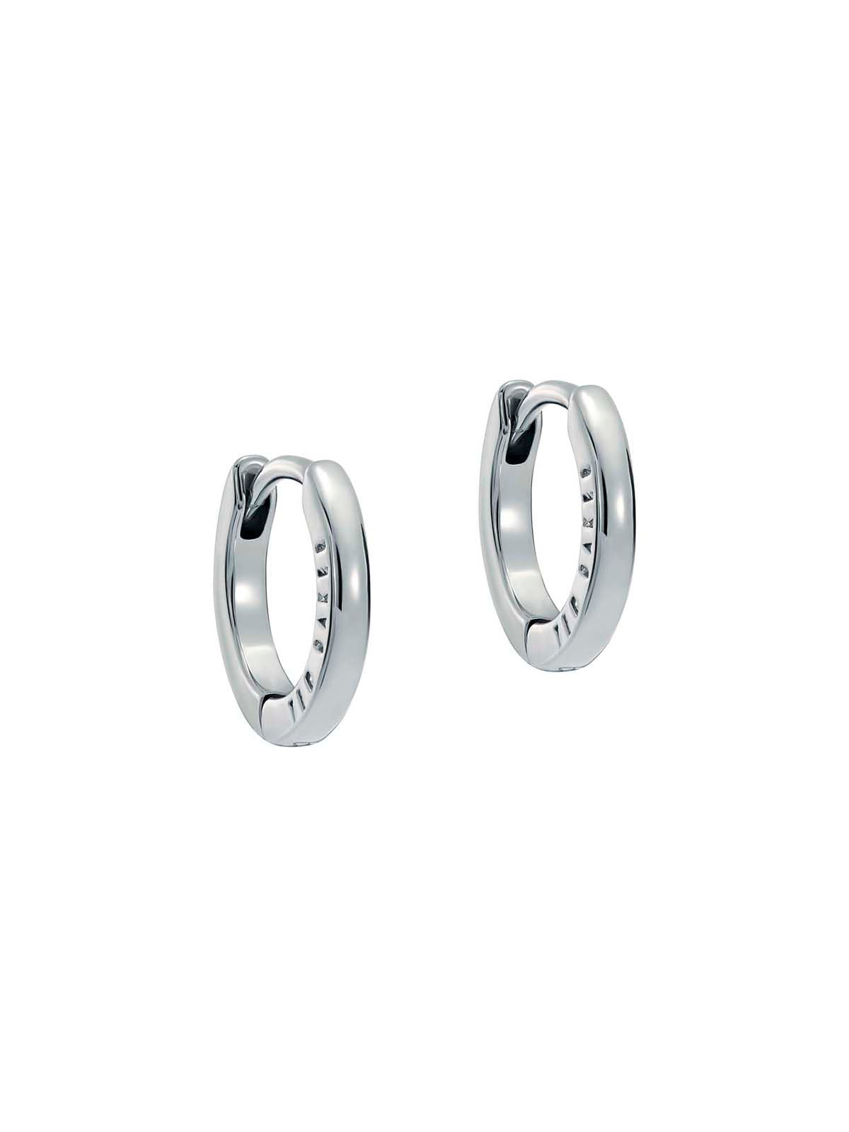 Crislie Logo Hoop Earrings (12Mm) Silver