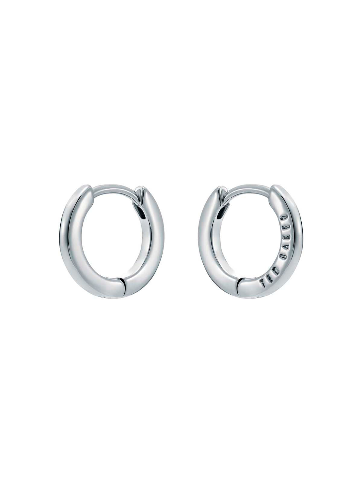 Crislie Logo Hoop Earrings (12Mm) Silver