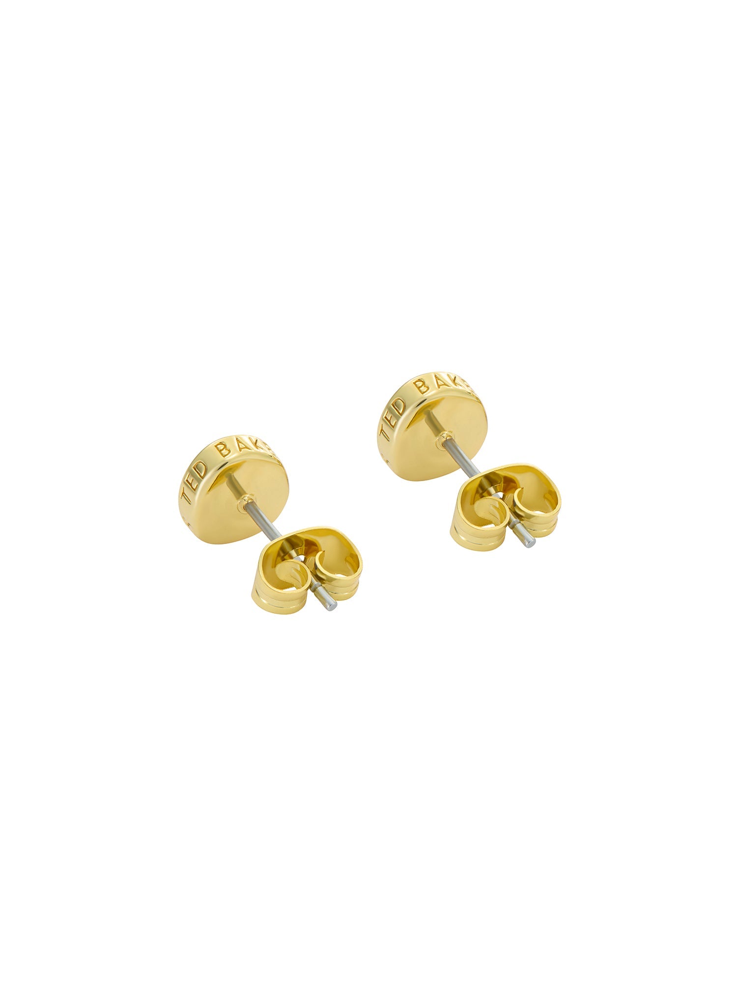 Peliea Pebble Stone Stud Earrings Green-Gold