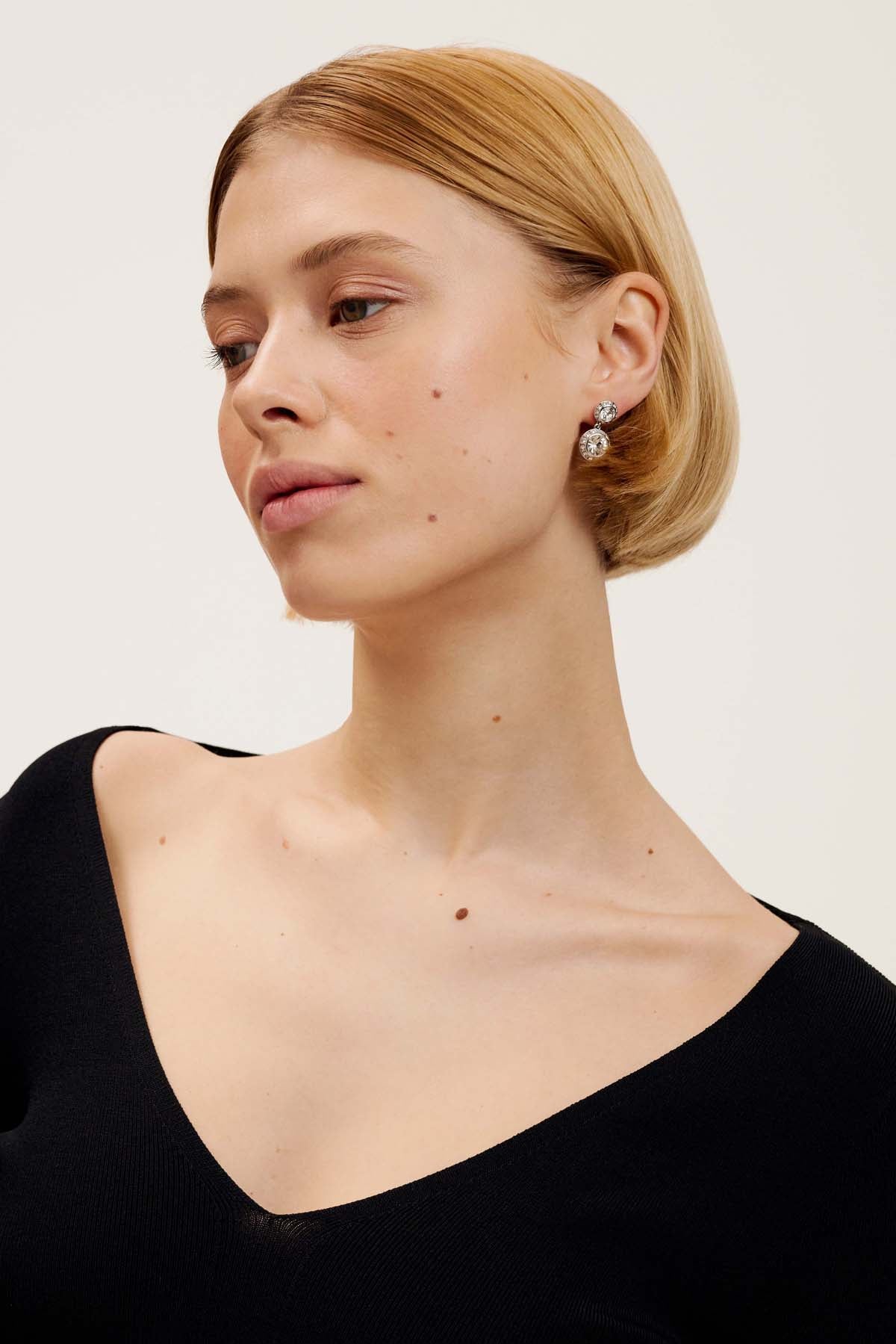 Sollia Solitaire Sparkle Crystal Drop Eearrings Crystal