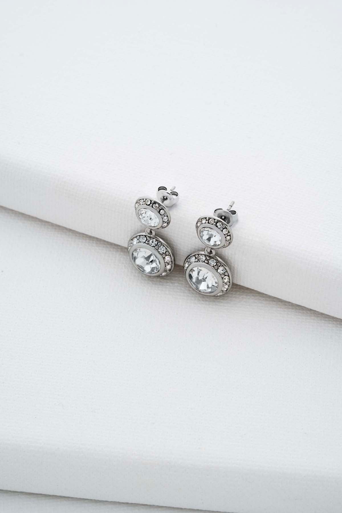 Sollia Solitaire Sparkle Crystal Drop Eearrings Crystal