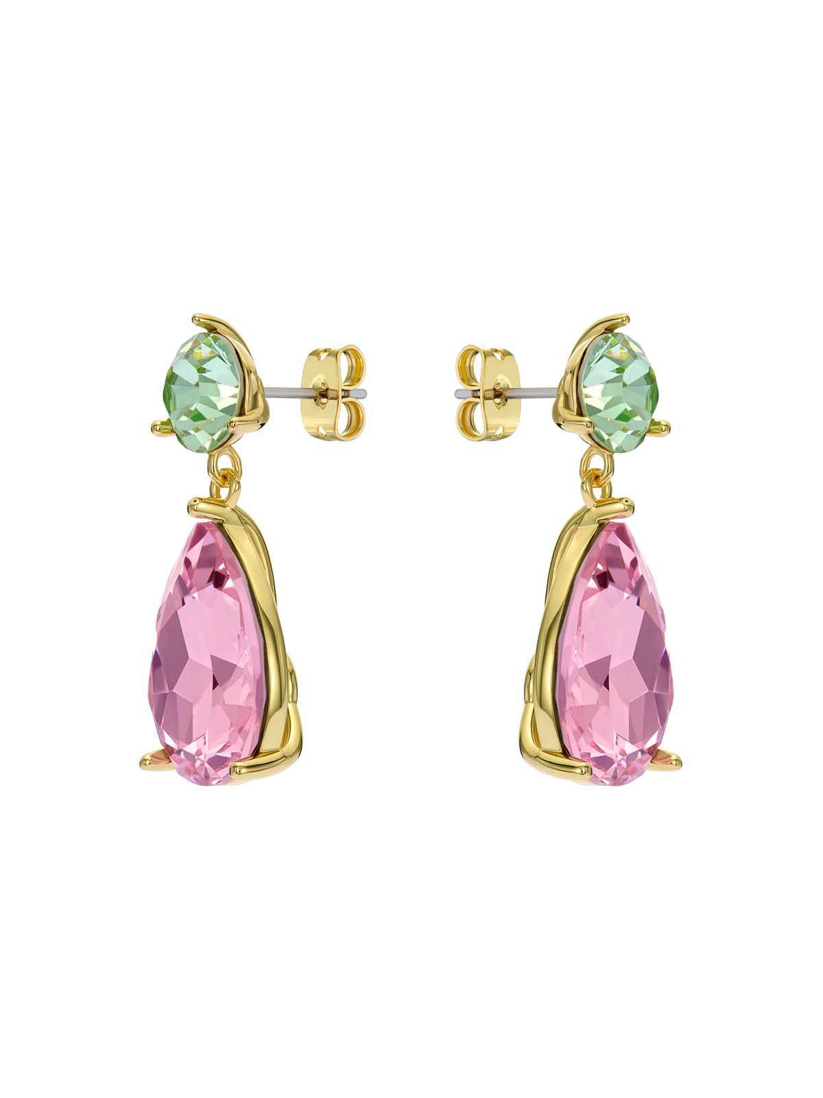 Teaire Crystal Teardrop Earrings Green