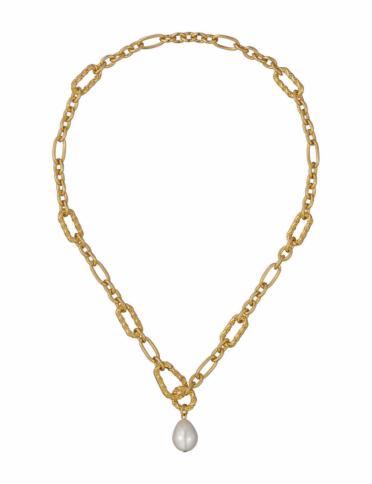 Timora Twisted Pearl Pendant Necklace Pearl