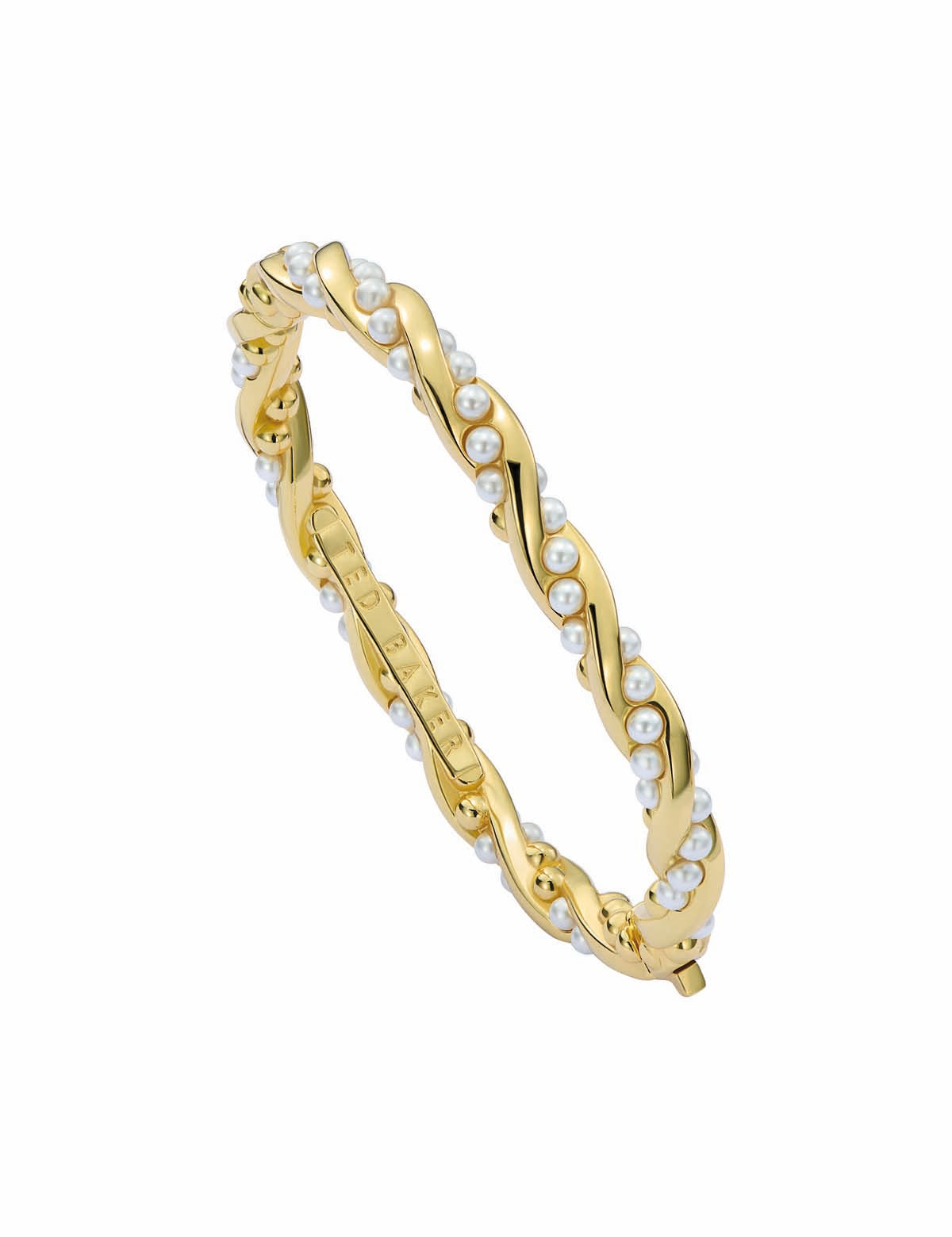 Tilaa Twisted Pearl Bangle Bracelet Pearl