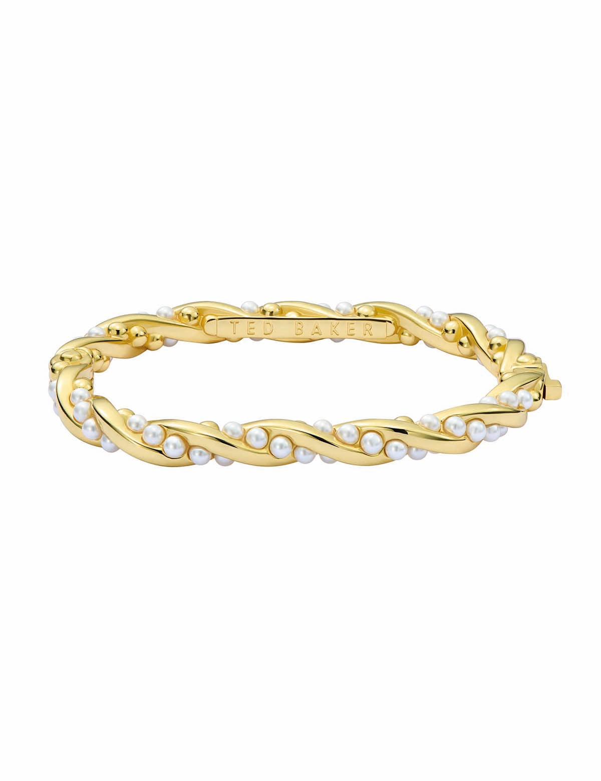 Tilaa Twisted Pearl Bangle Bracelet Pearl