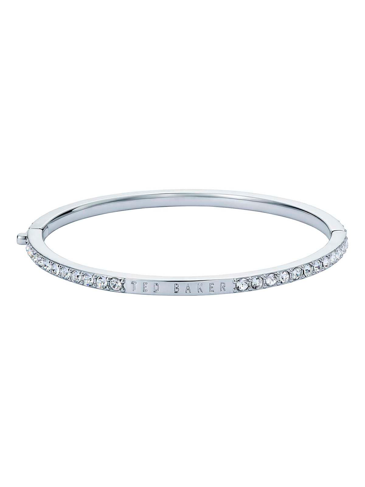 Claudia Narrow Crystal Hinged Bangle Bracelet Crystal