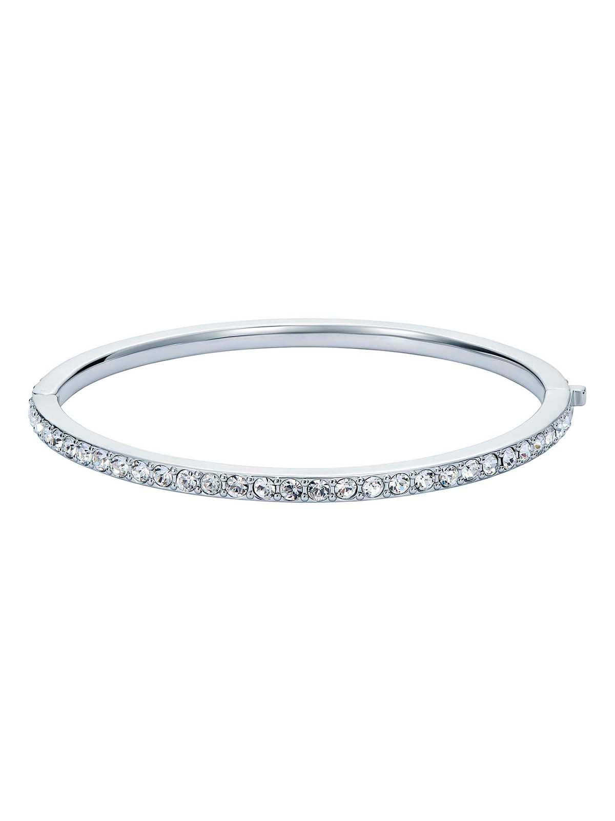 Claudia Narrow Crystal Hinged Bangle Bracelet Crystal
